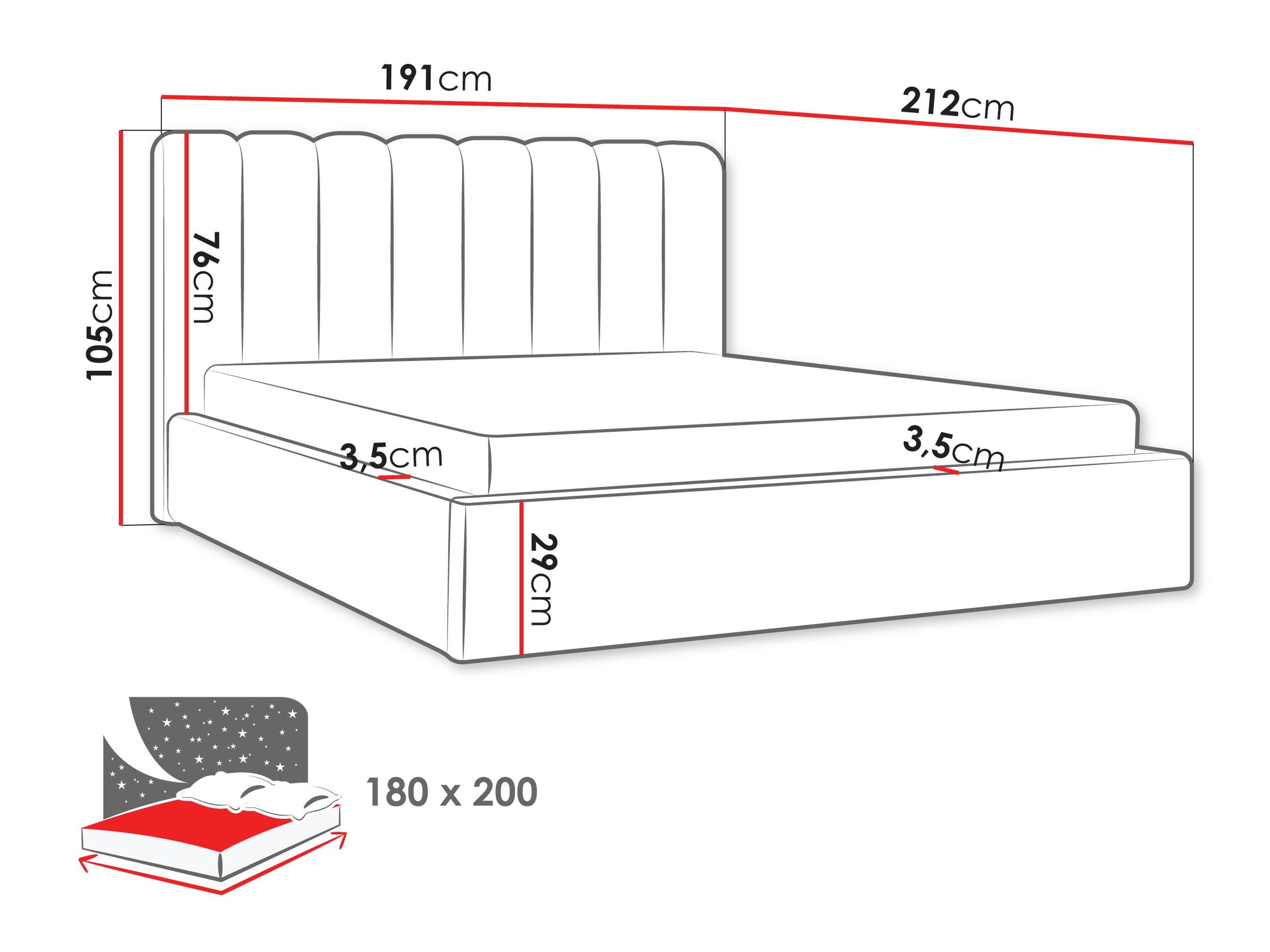 Bett ComfiDream Stylos (Margo 227.09)