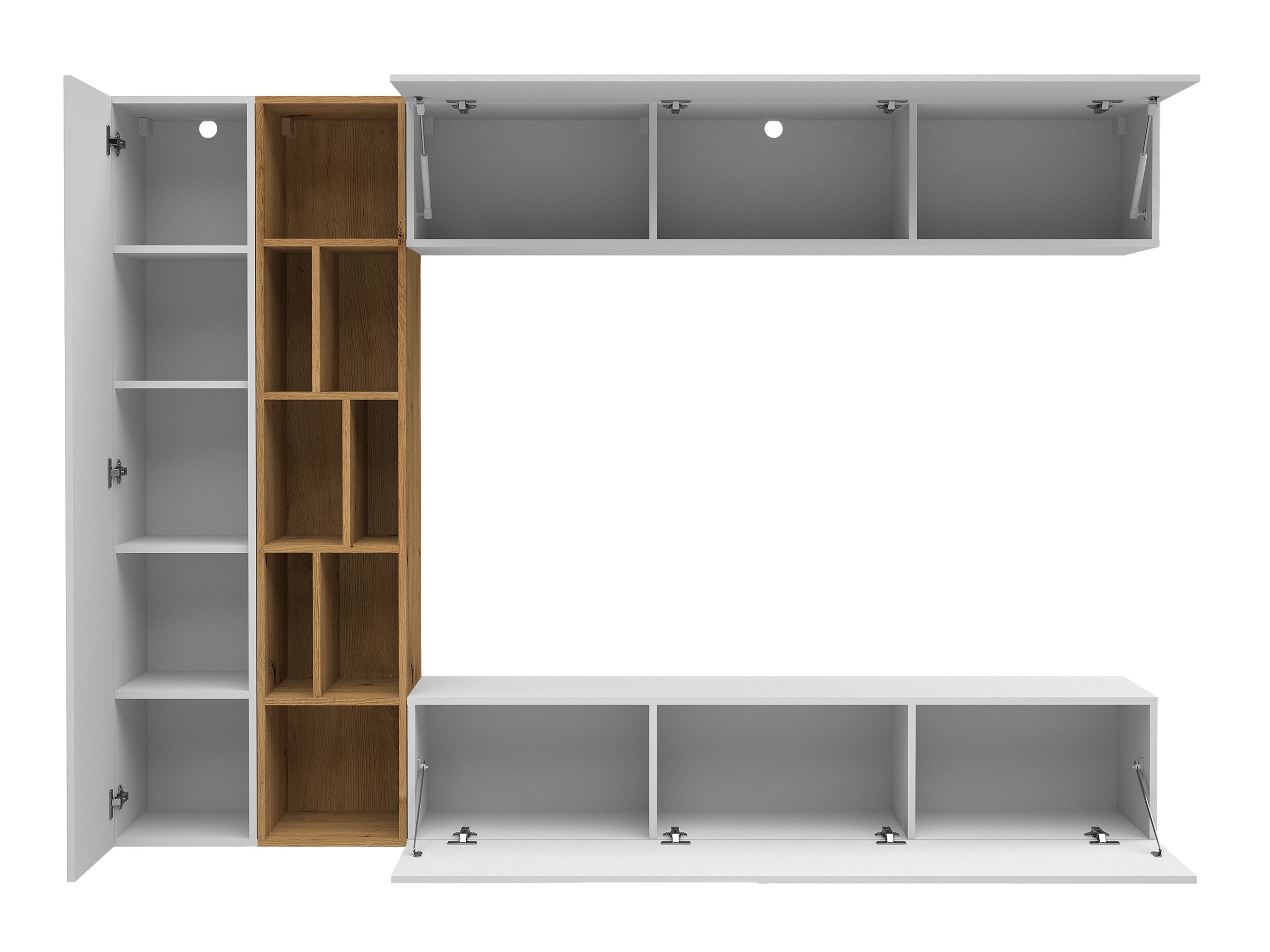Wohnzimmer-Sets Comfivo Natura (Kaschmir + Artisan Eichenholzoptik)