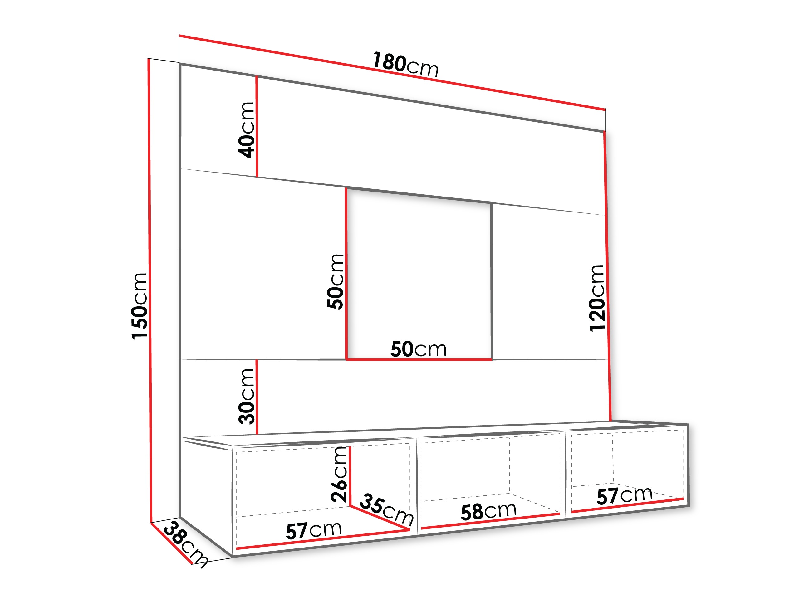 Wohnzimmer-Sets Comfivo Salix (Walnussholzoptik + Hell Travertine)