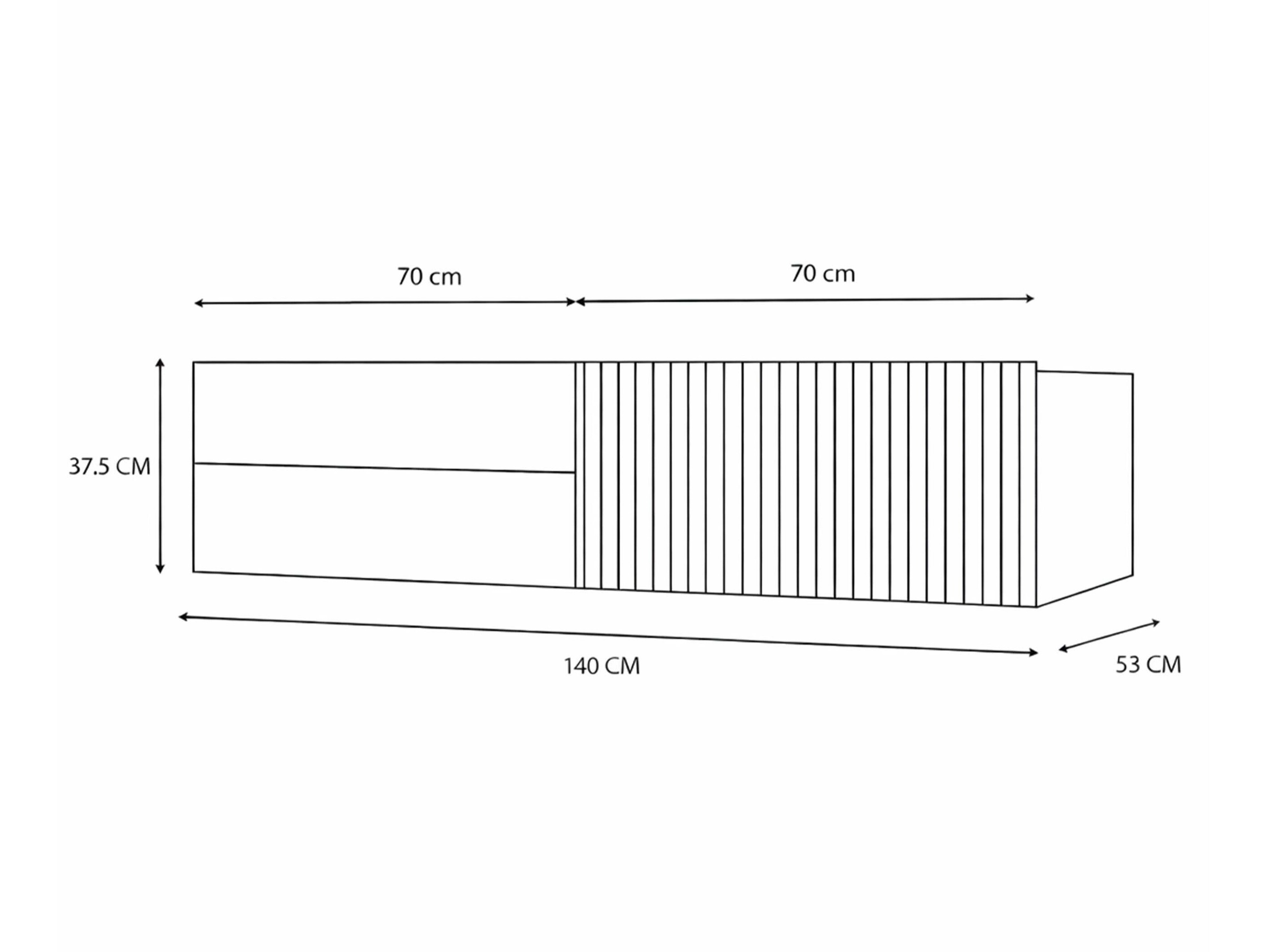 Hängeschrank für Waschbecken Mandeville 363 (Eichenholzoptik)