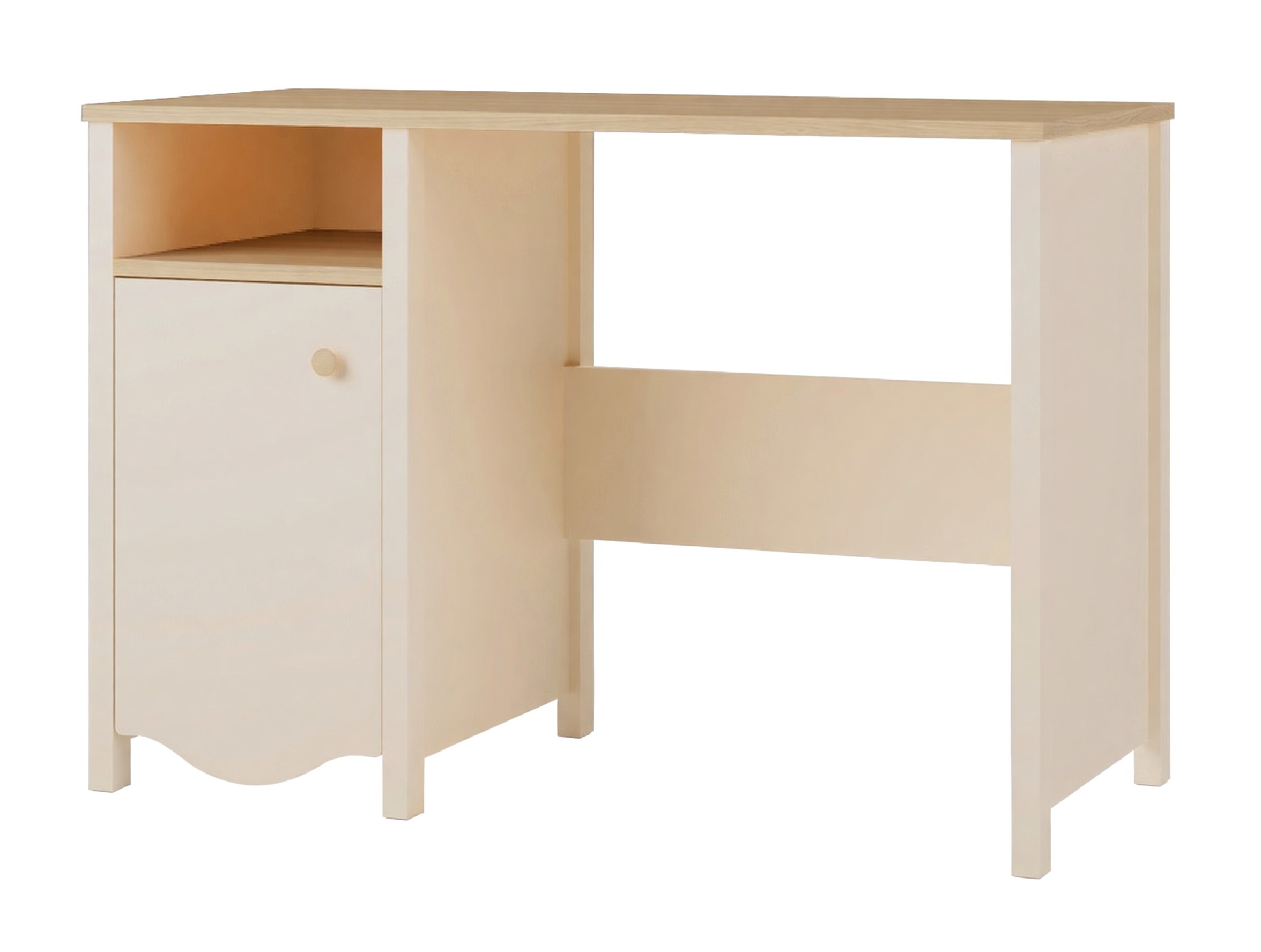 Bürotisch Velferi 114 (Beige + Eichenholzoptik)