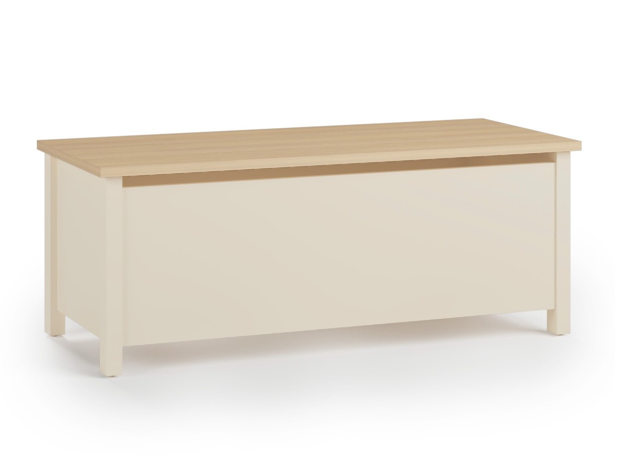 Aufbewahrungsbox Velferi 120 (Beige + Eichenholzoptik)