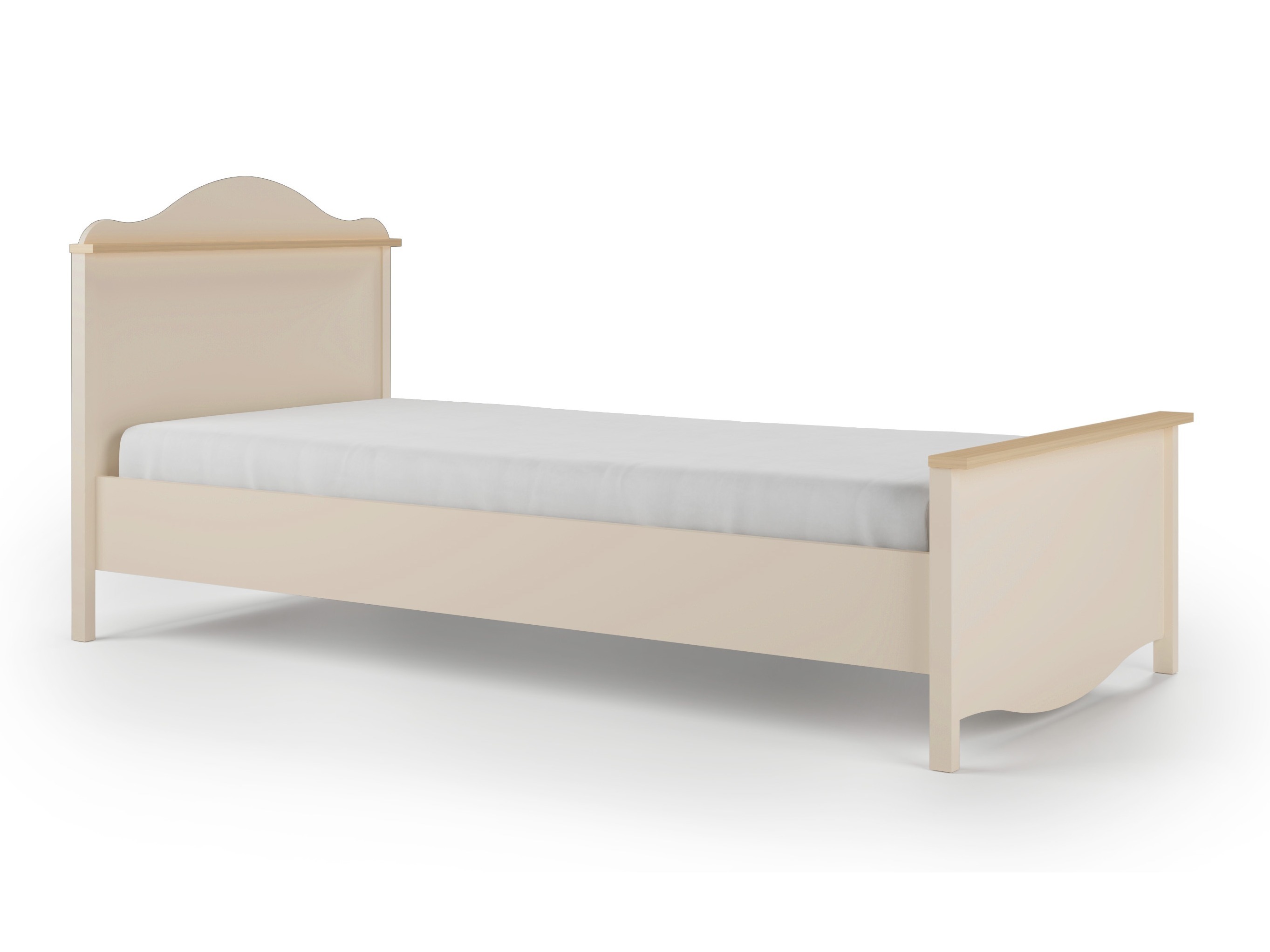 Bett Velferi 118 (Beige + Eichenholzoptik)