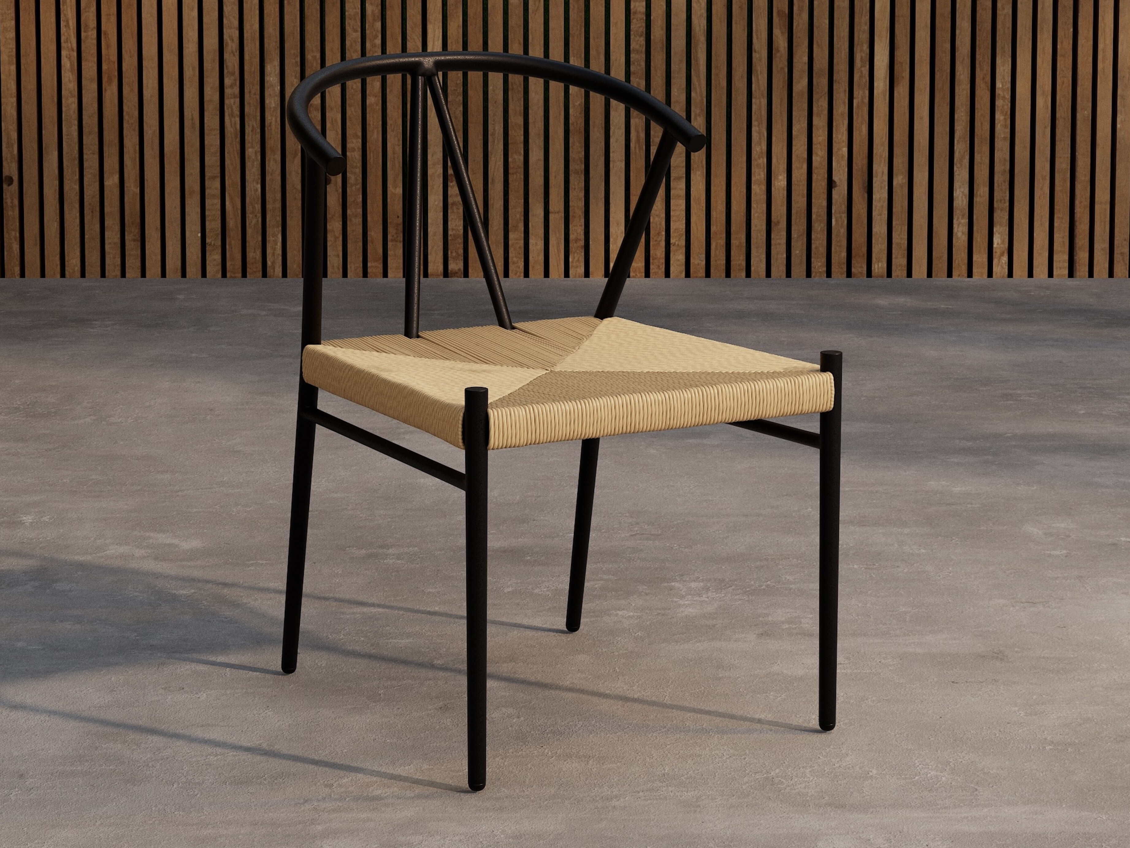 Gartenstuhl Dallas 5249 (Schwarz + Beige)