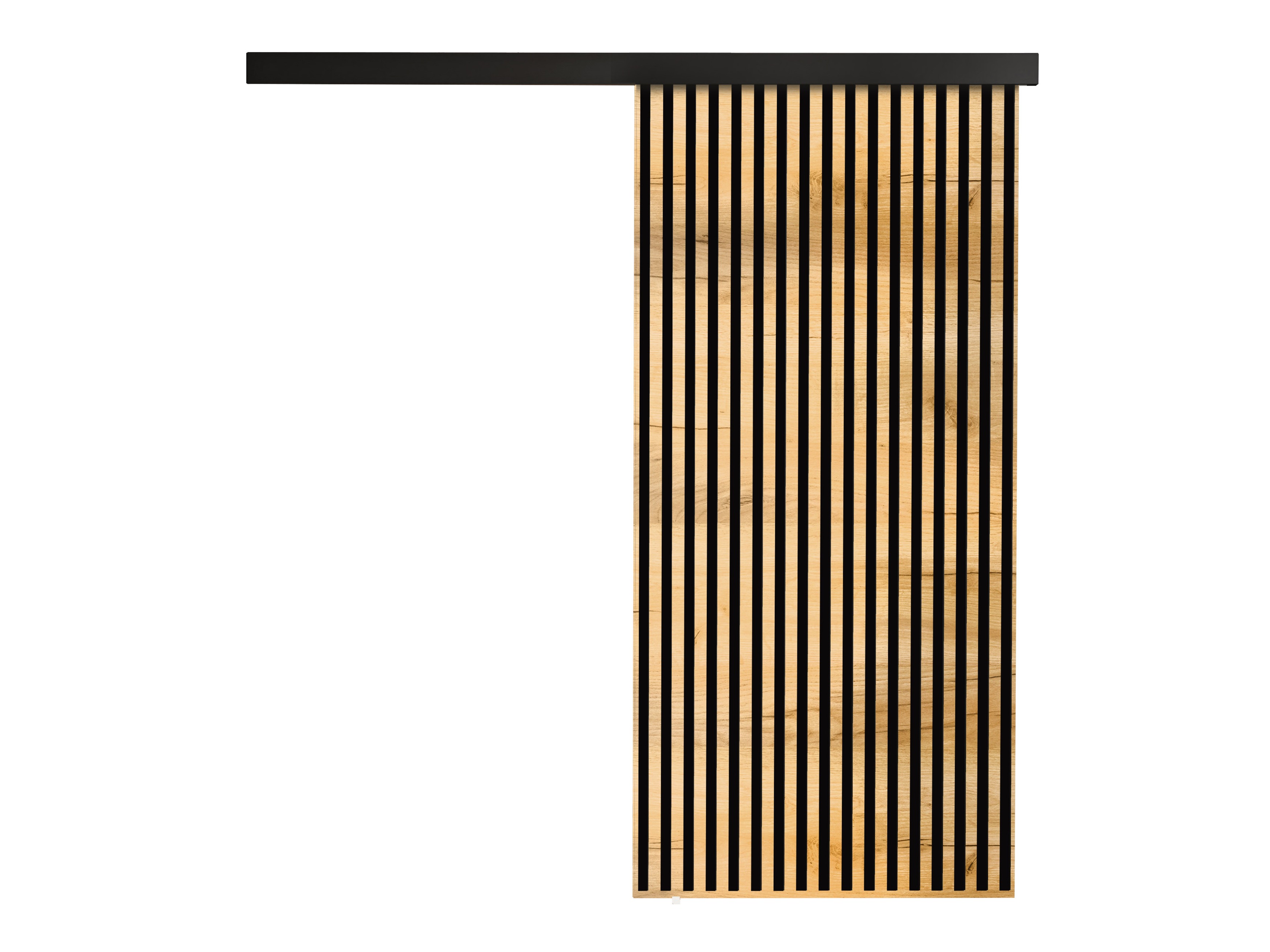 Schwebetür Dover 203 (Craft goldene Eichenholzoptik + Schwarz)