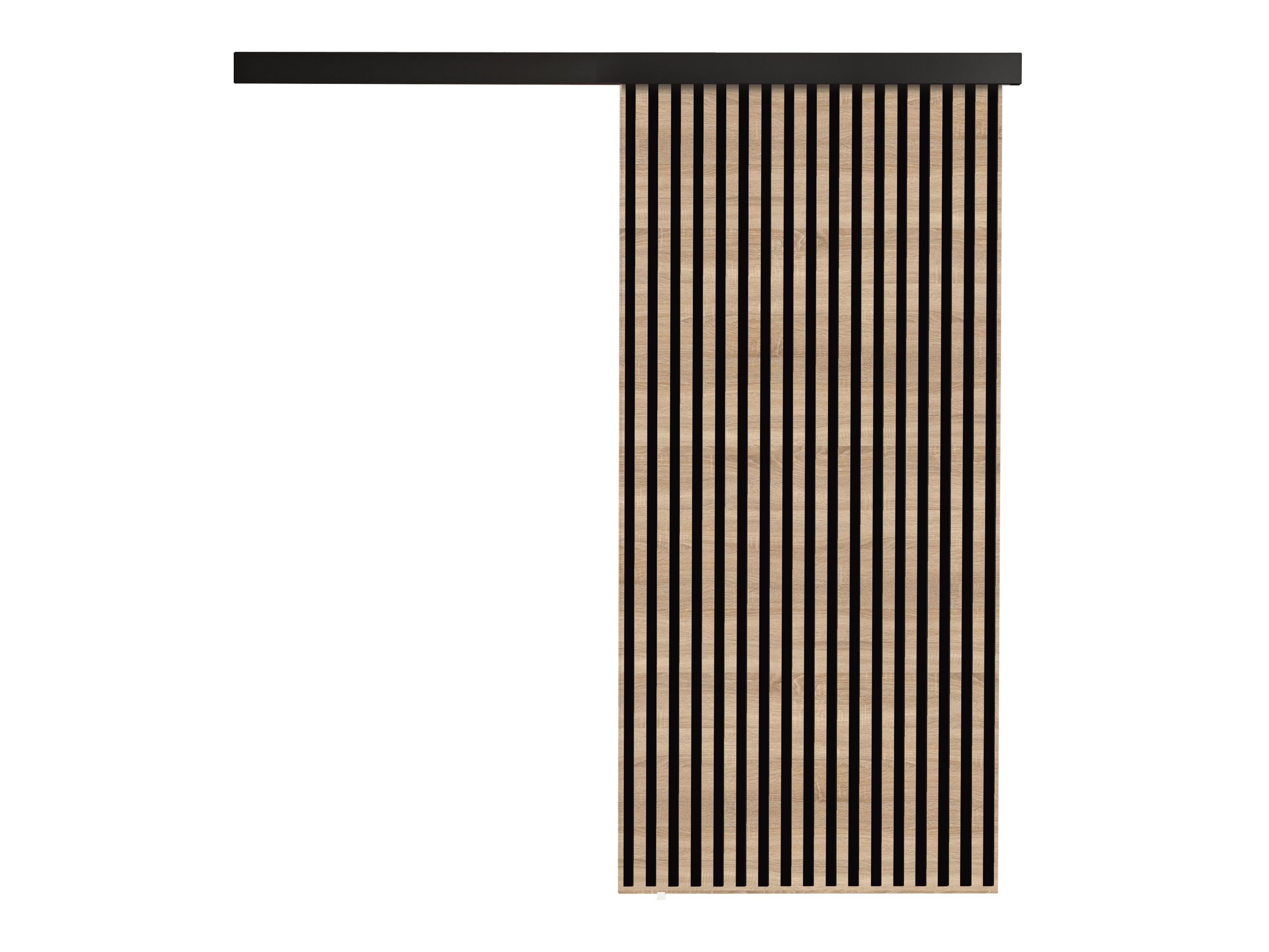 Schwebetür Dover 203 (Sonoma Eichenholzoptik + Schwarz)