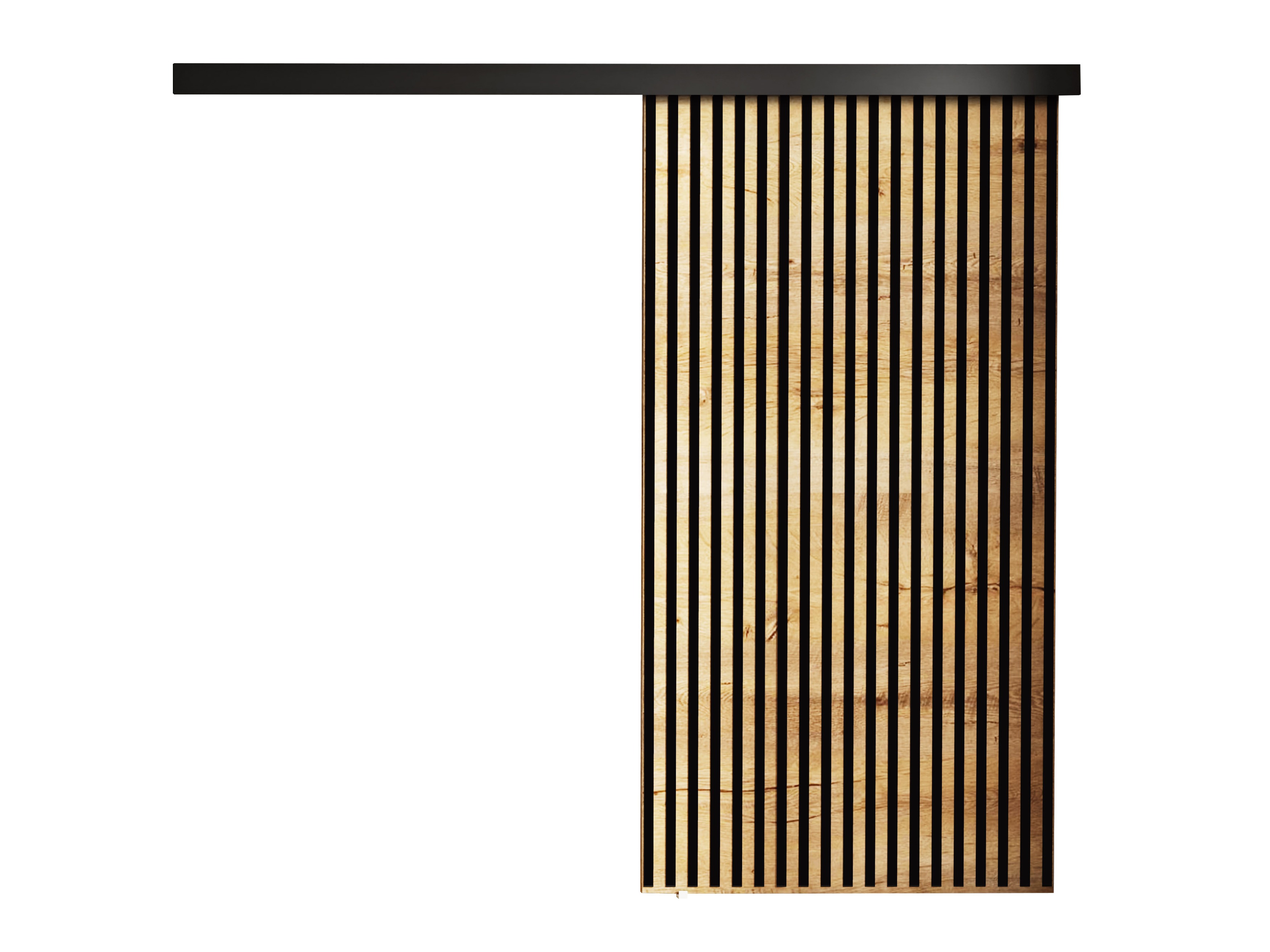 Schwebetür Dover 204 (Craft goldene Eichenholzoptik + Schwarz)