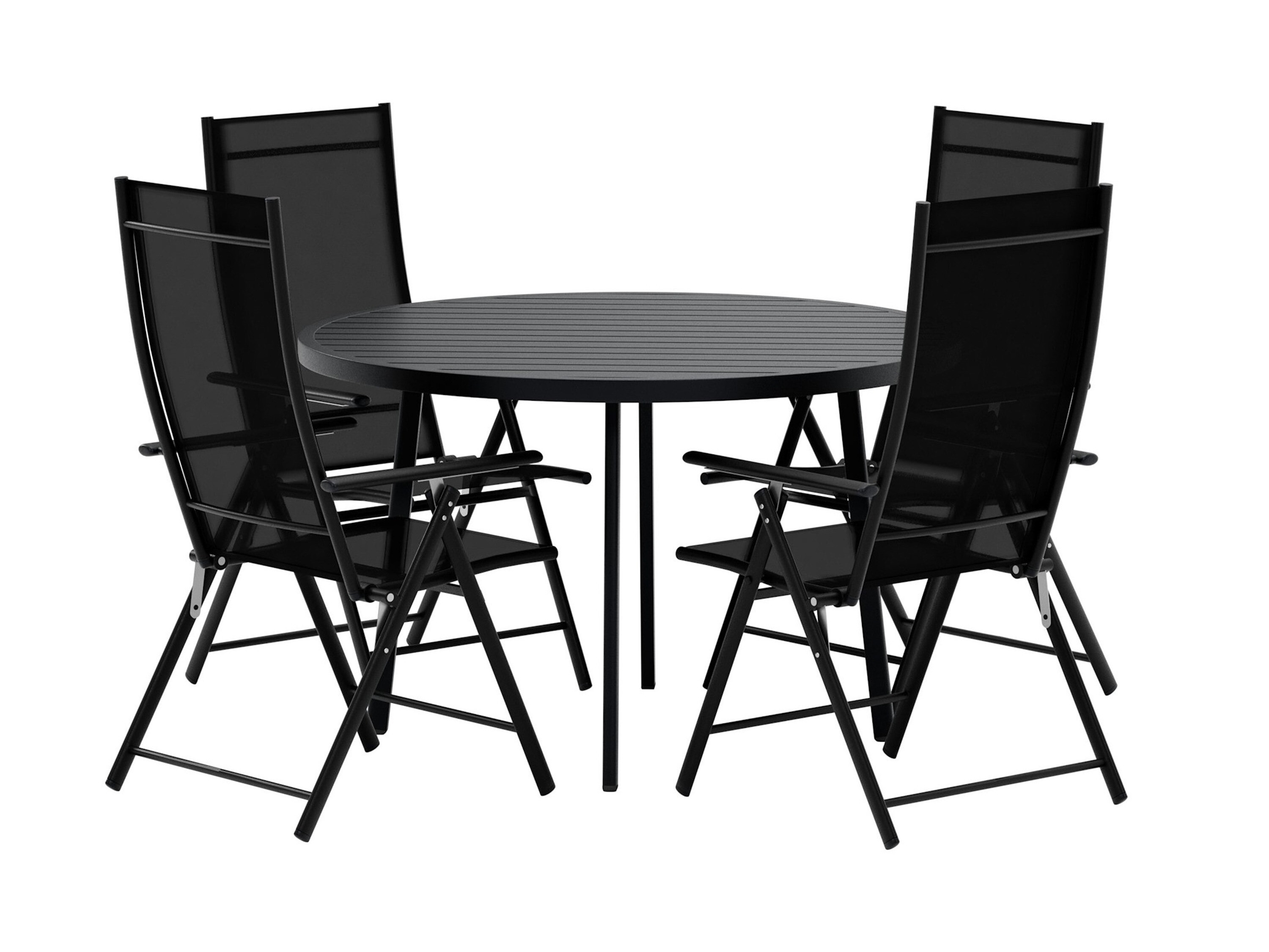 Tisch und Stühle Dallas 5257 (Schwarz)