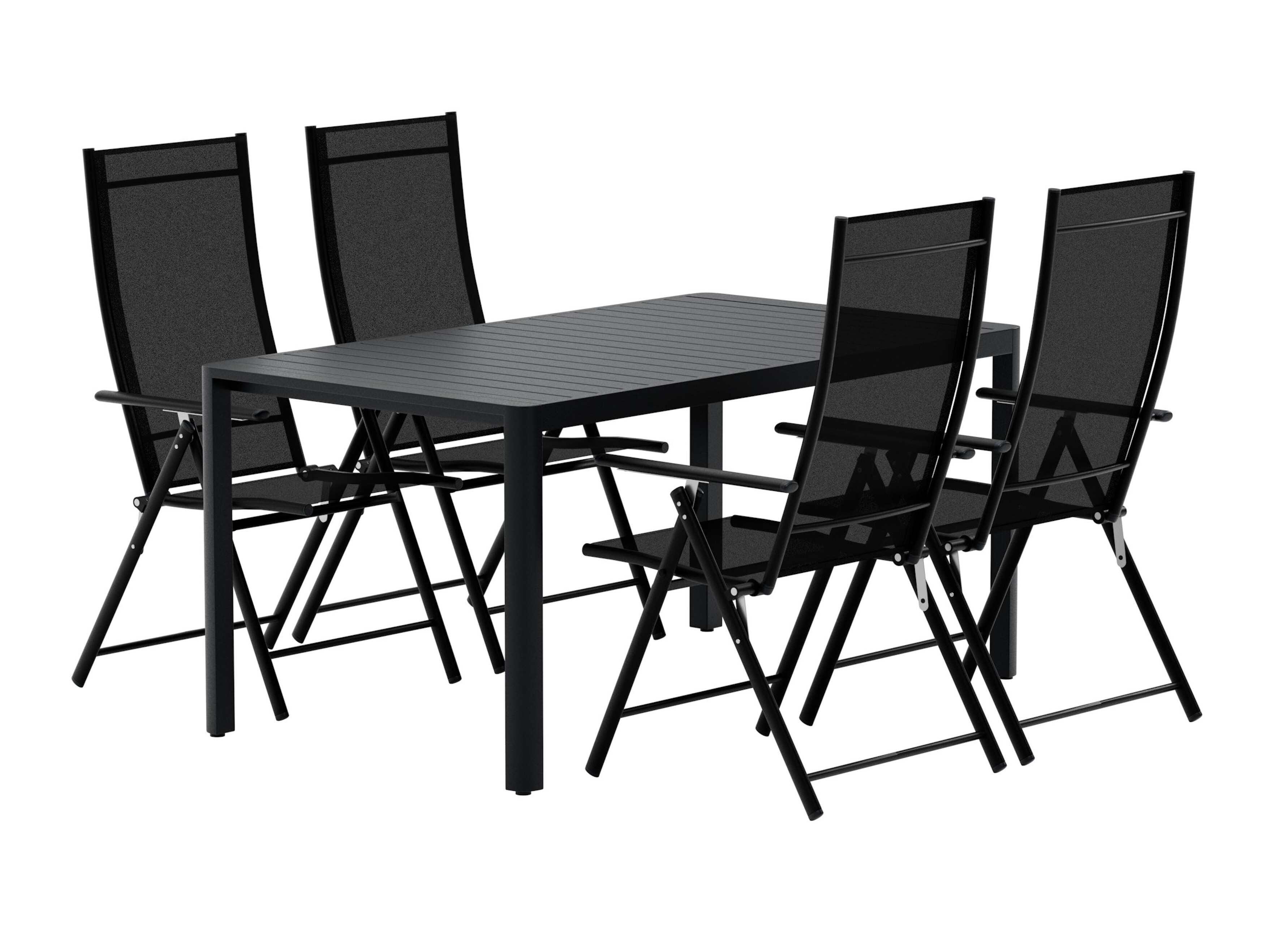 Tisch und Stühle Dallas 5255 (Schwarz)