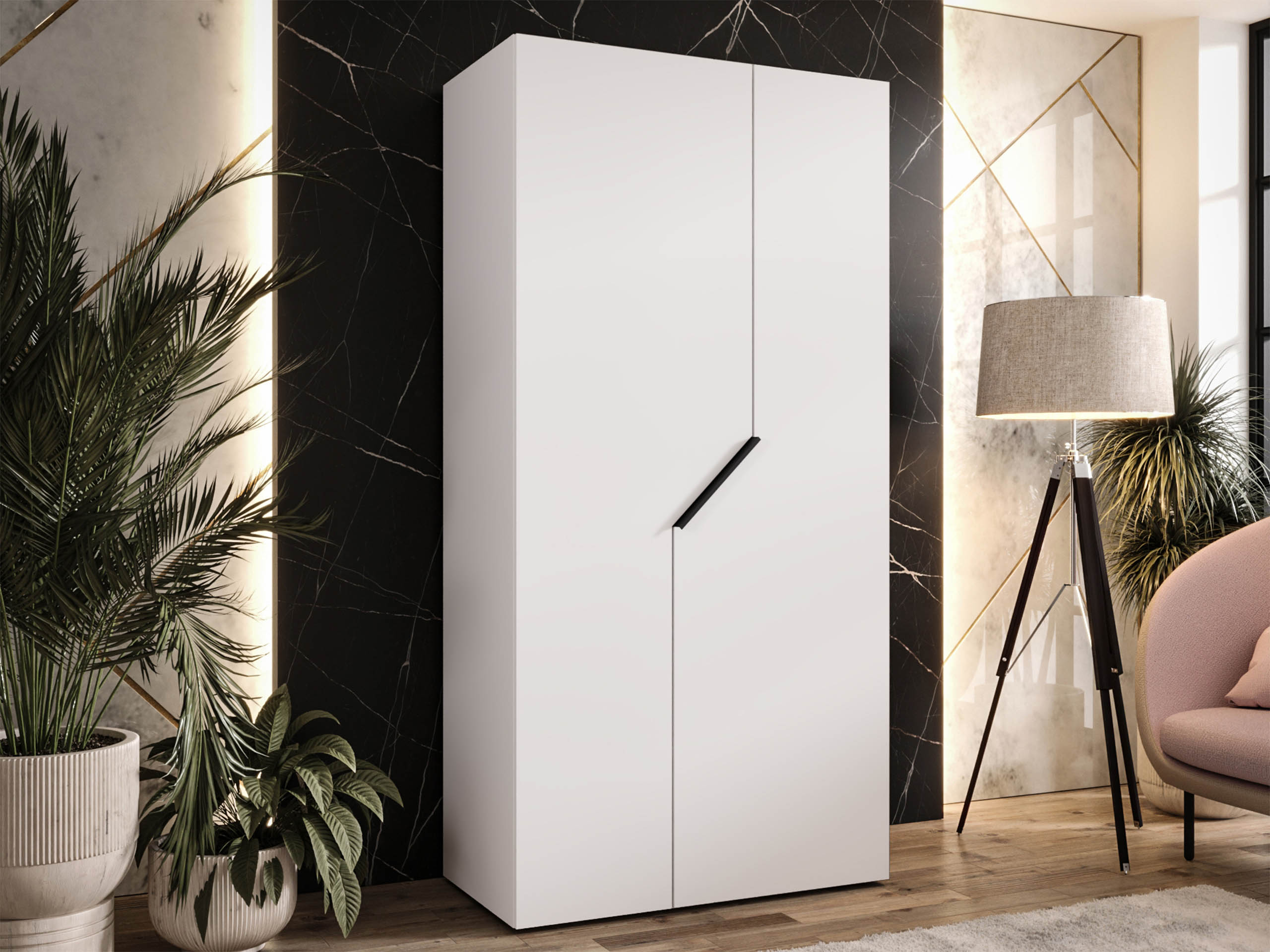 Kleiderschrank Hartford 594 (Weiß)