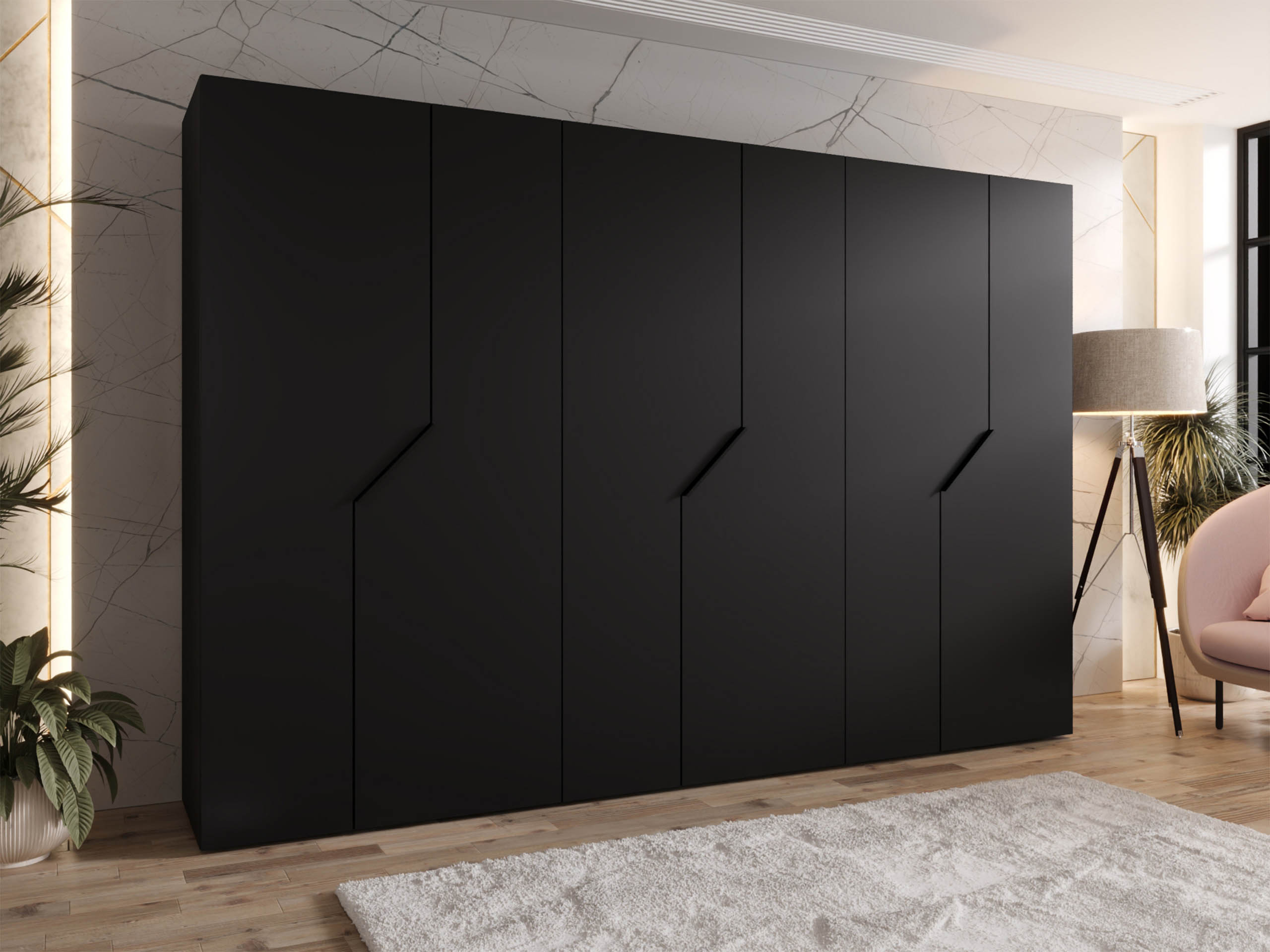 Kleiderschrank Hartford 596 (Schwarz)