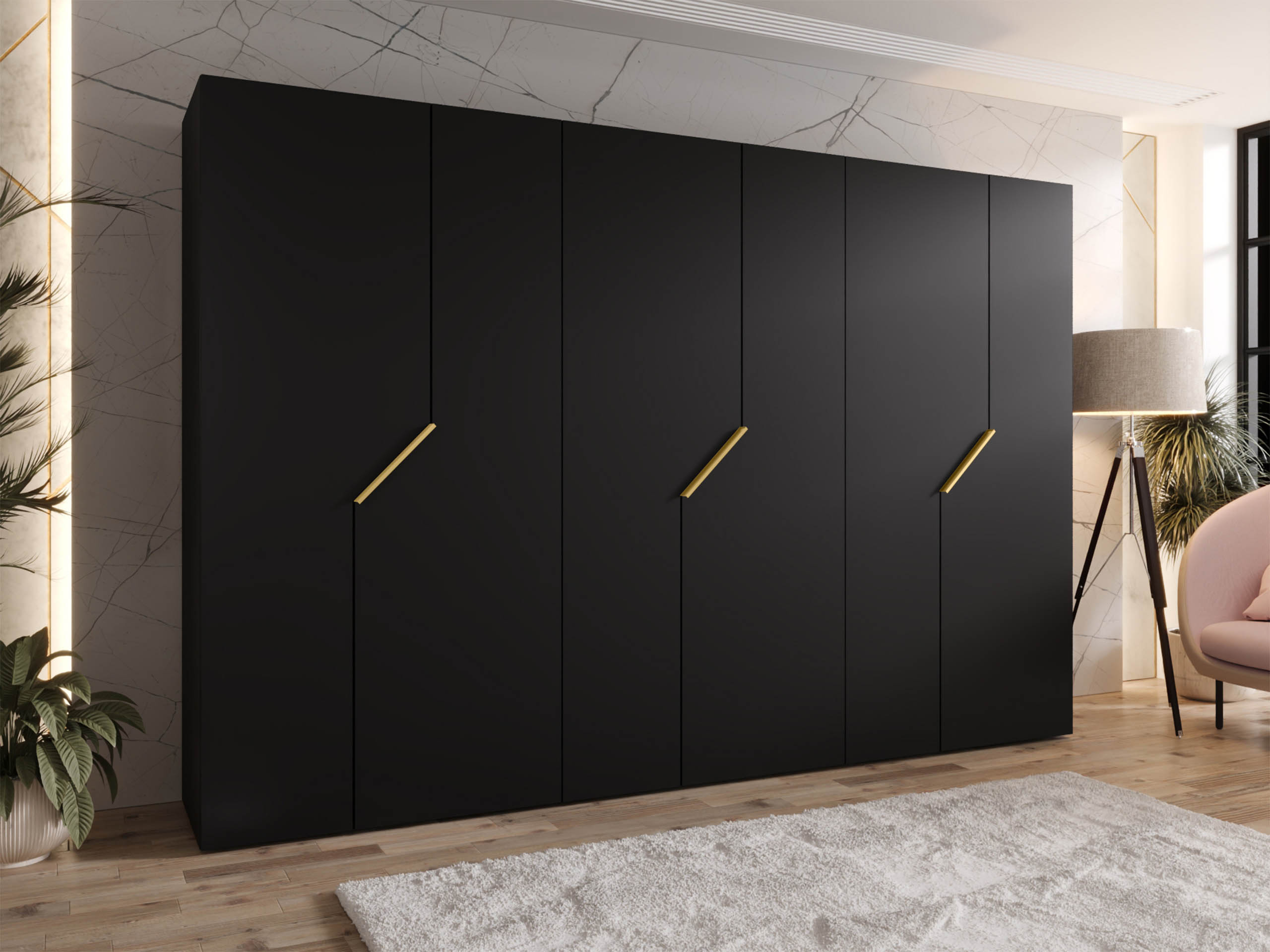 Kleiderschrank Hartford 596 (Schwarz)