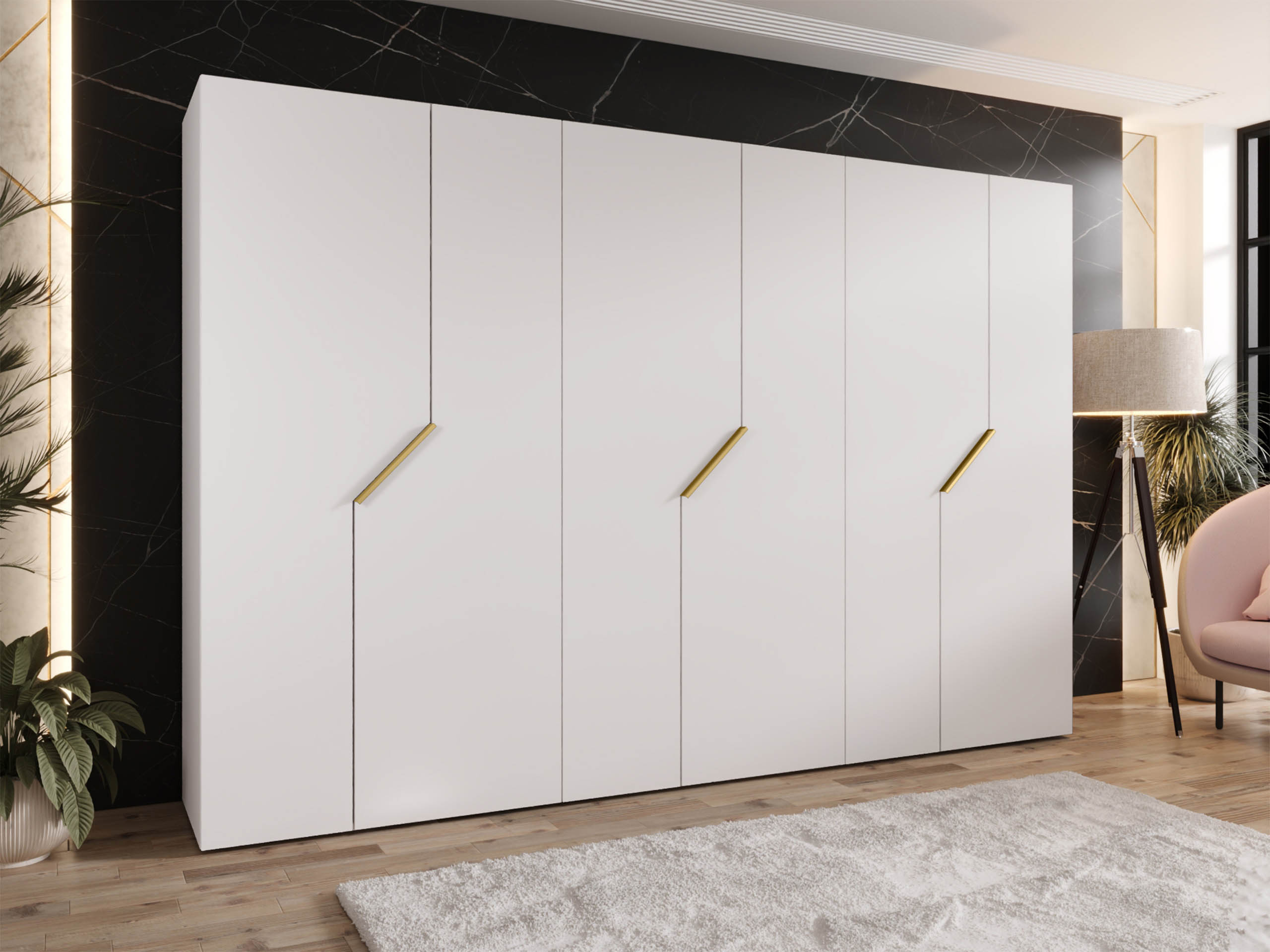 Kleiderschrank Hartford 596 (Weiß)