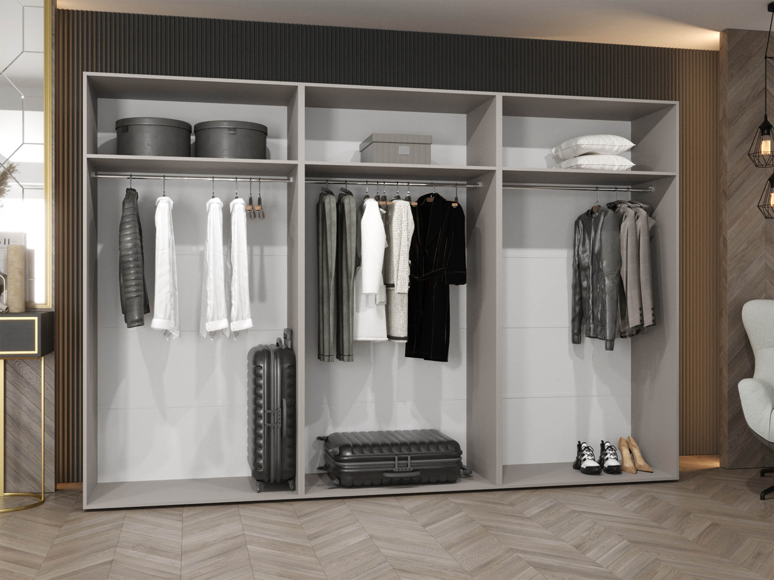 Kleiderschrank Hartford 596 (Schwarz)