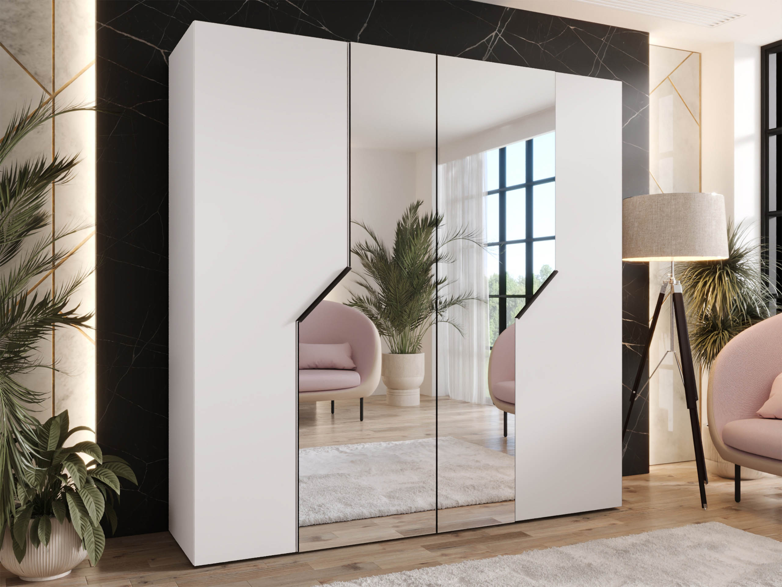 Kleiderschrank Hartford 598 (Weiß)