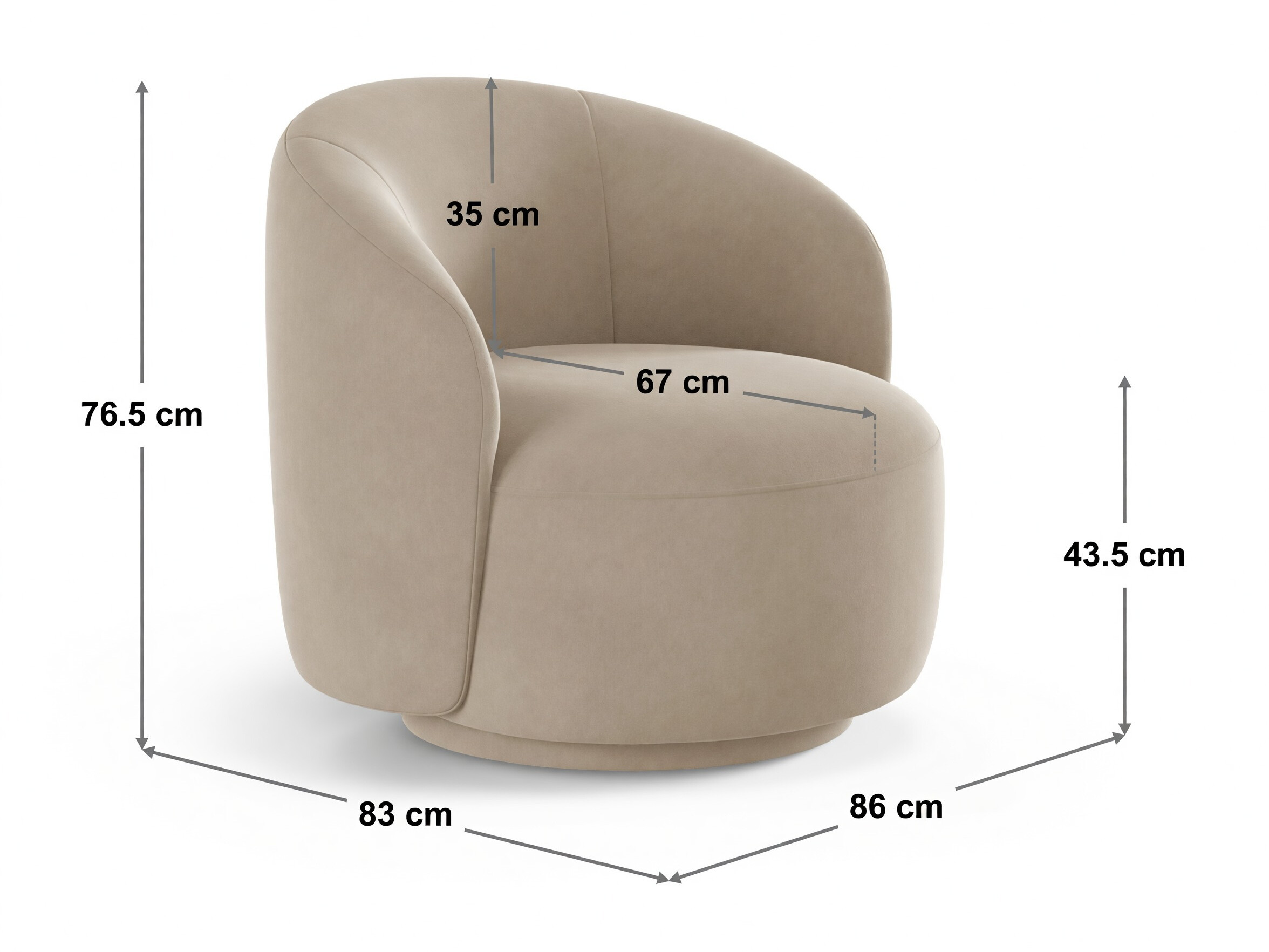 Sessel Beckley 355 (Casino Stone)