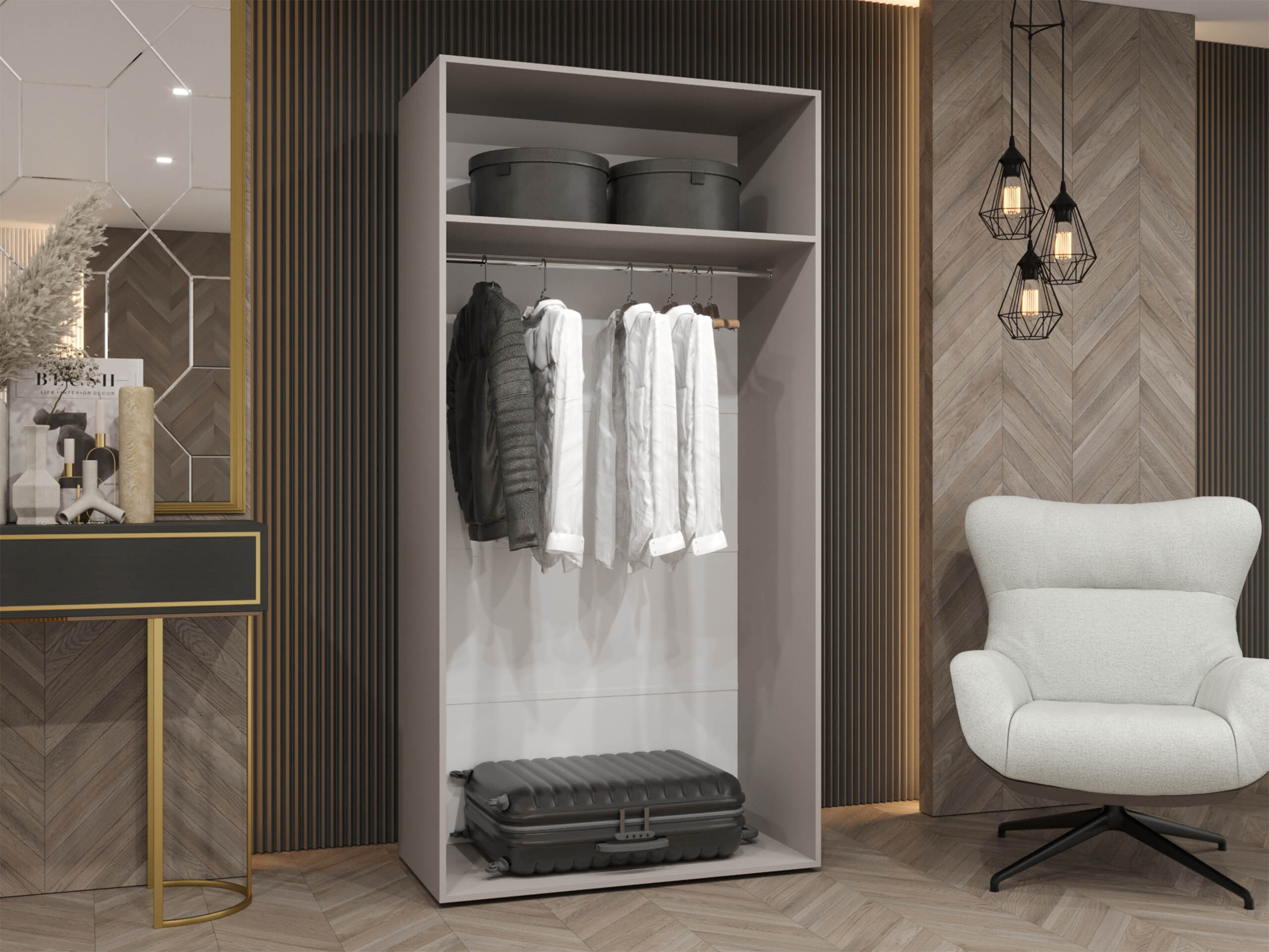 Kleiderschrank Hartford 600 (Schwarz)