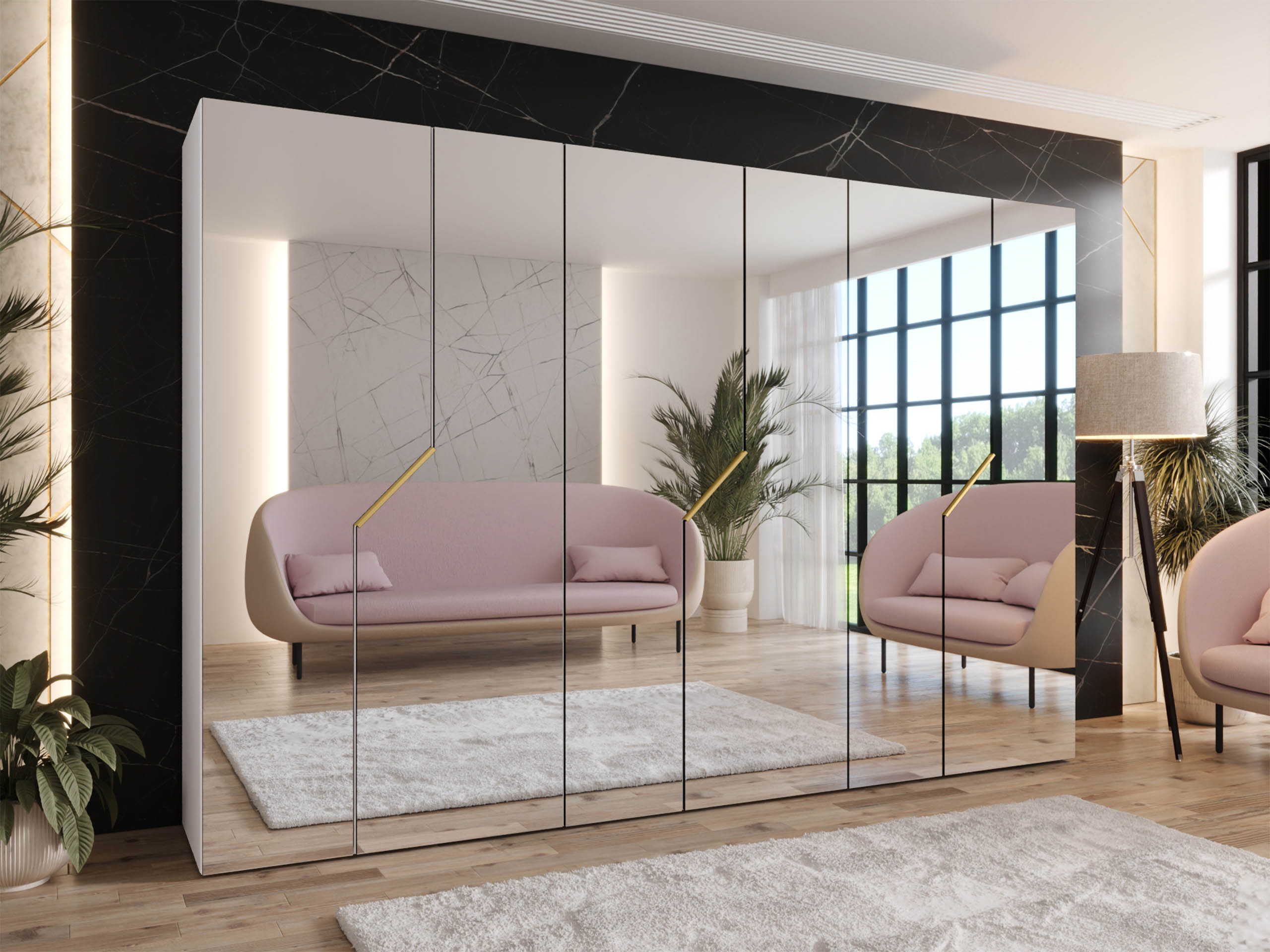 Kleiderschrank Hartford 602 (Weiß)