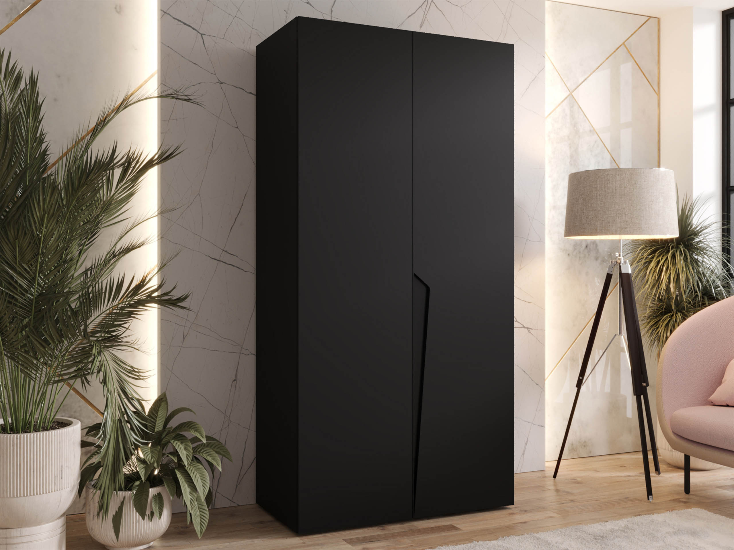 Kleiderschrank Hartford 603 (Schwarz)