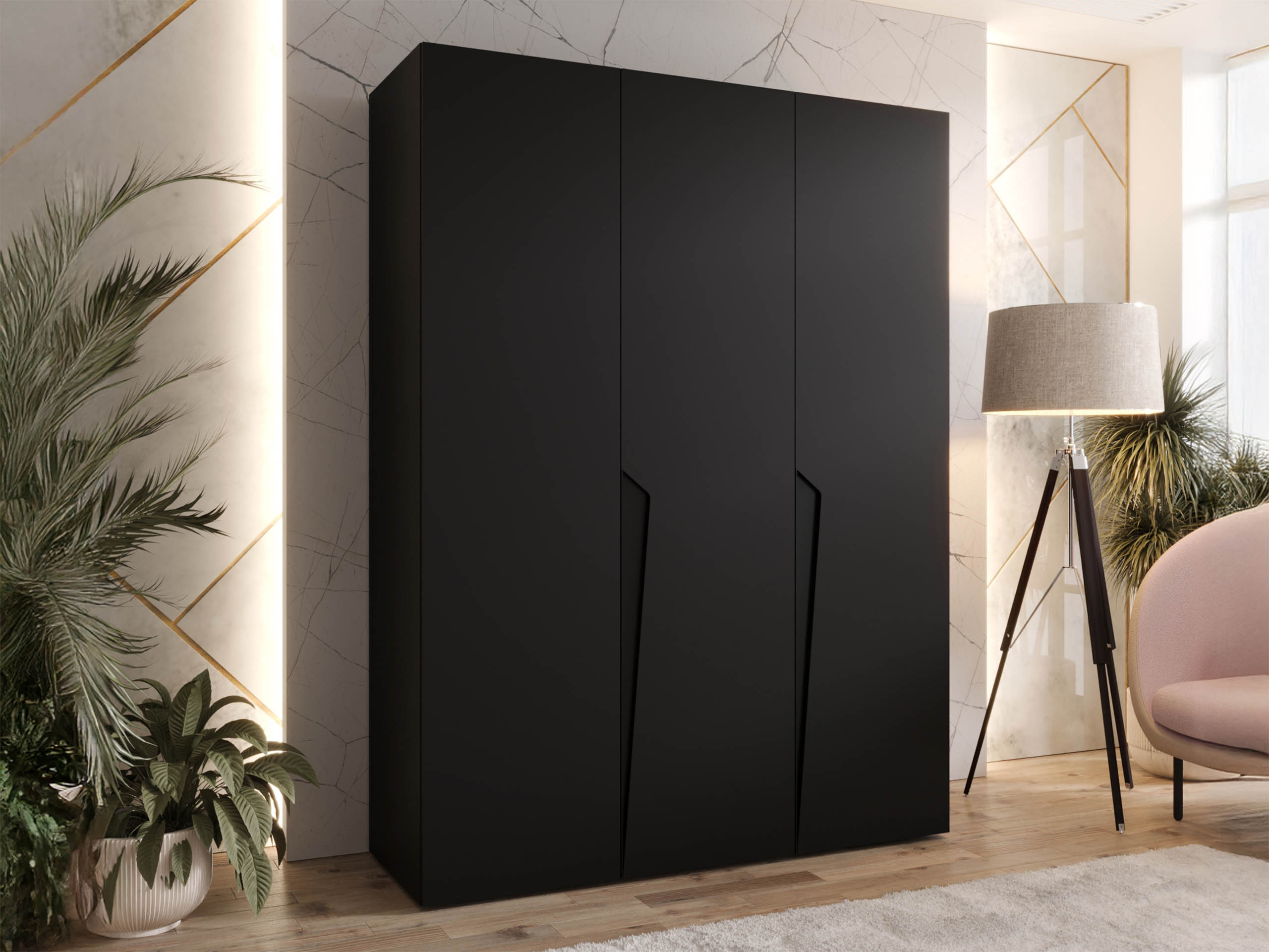 Kleiderschrank Hartford 604 (Schwarz)