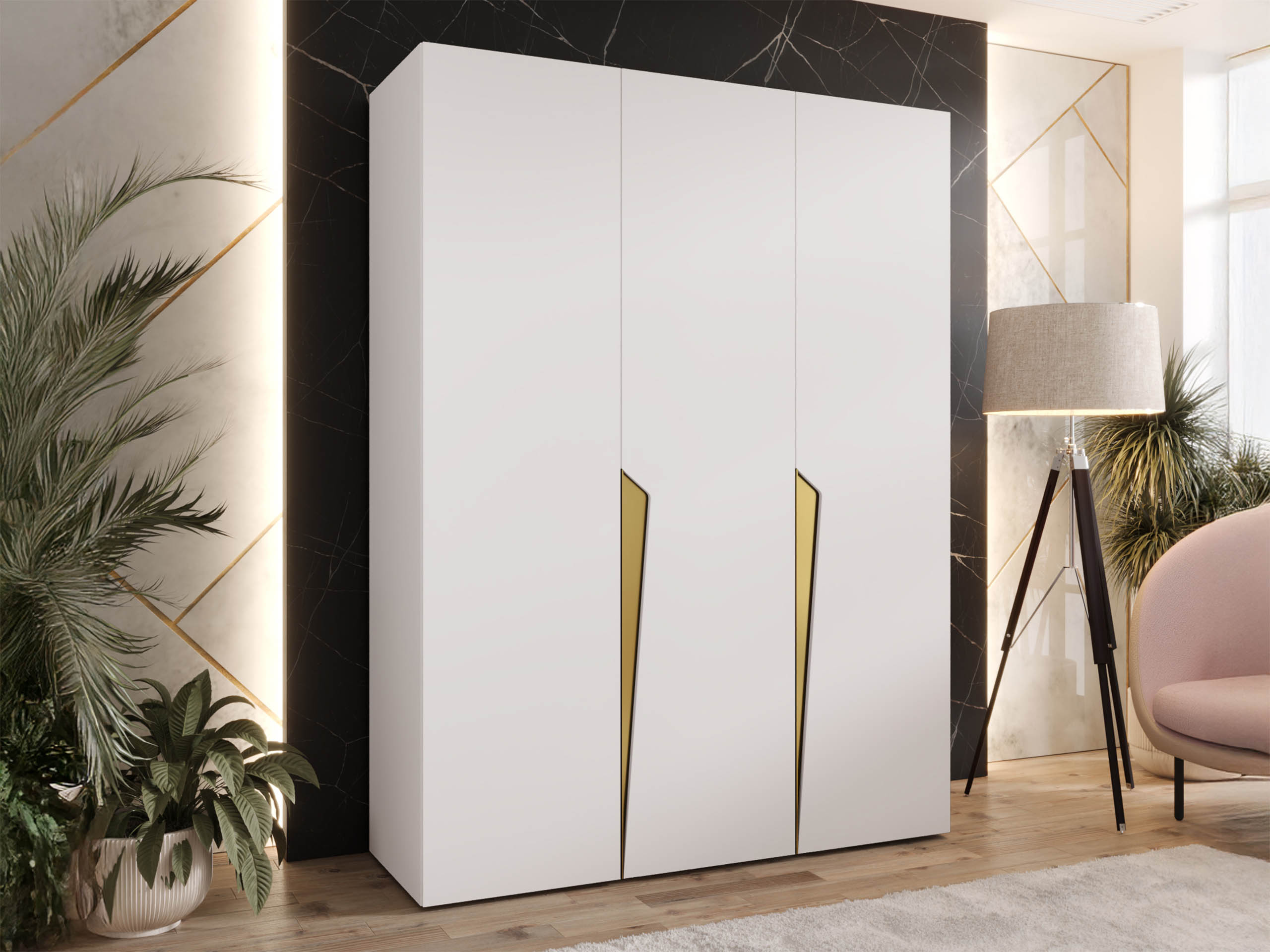 Kleiderschrank Hartford 604 (Weiß)