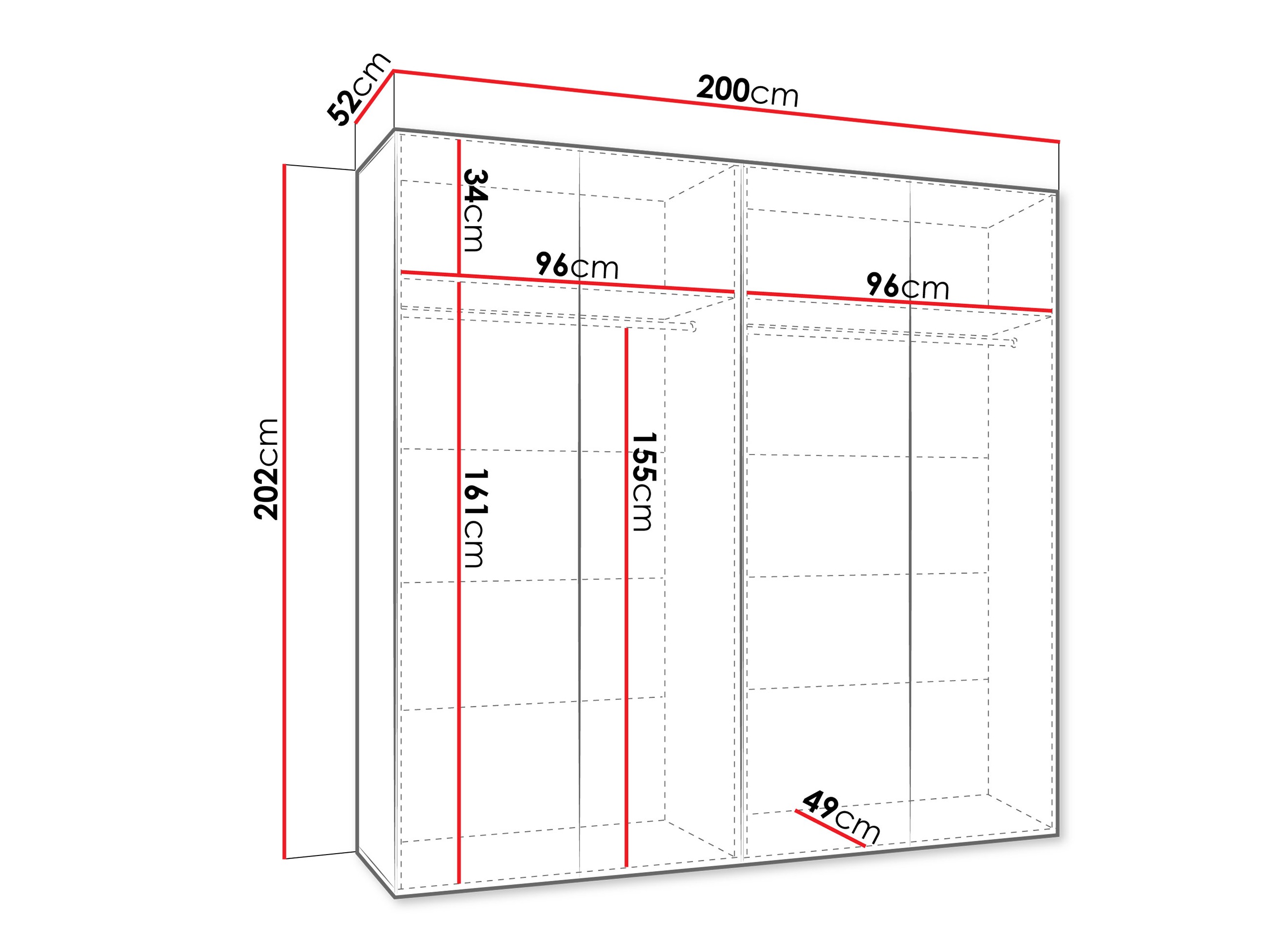 Kleiderschrank Hartford 605 (Kaschmir)