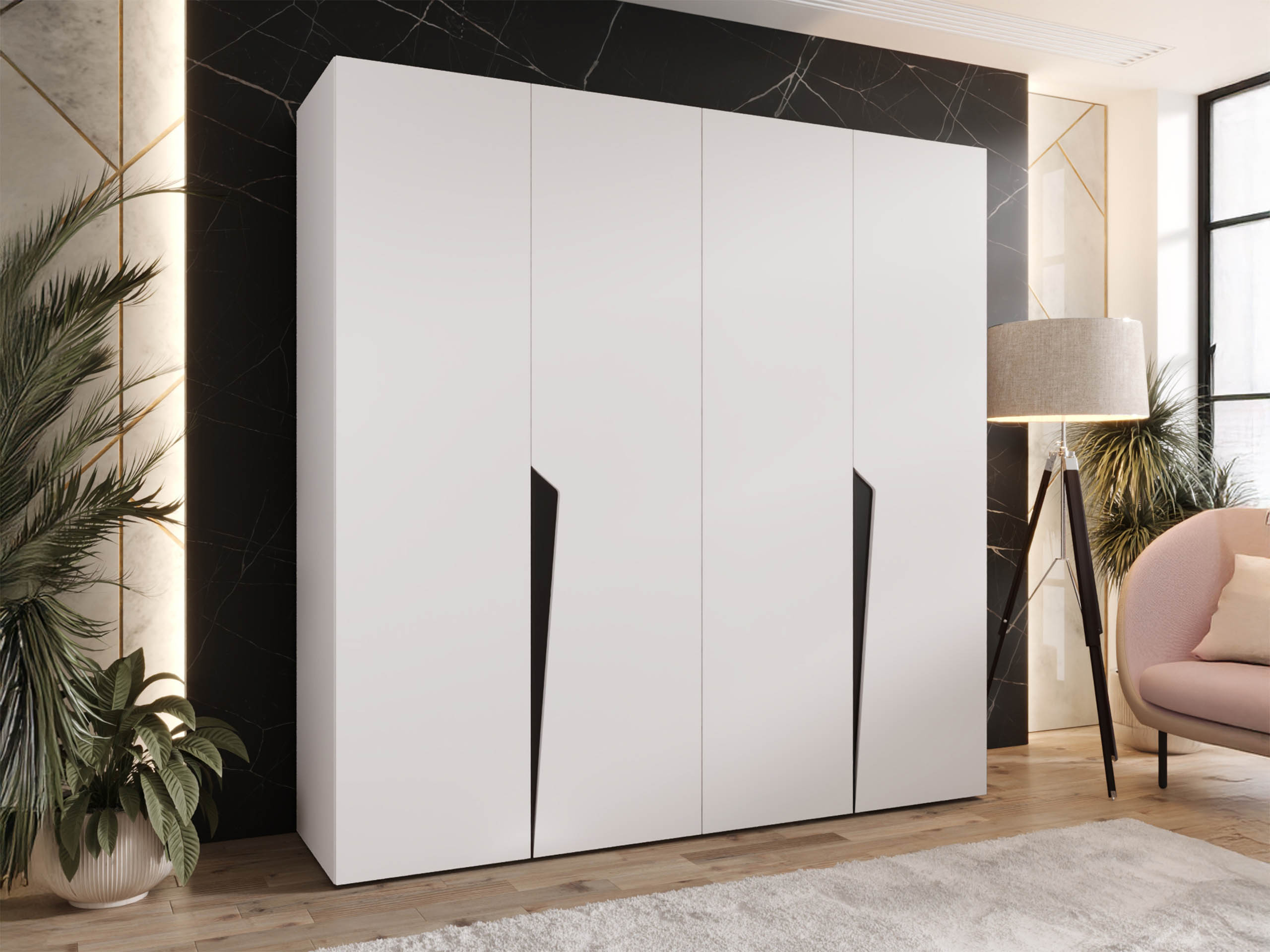 Kleiderschrank Hartford 605 (Weiß)