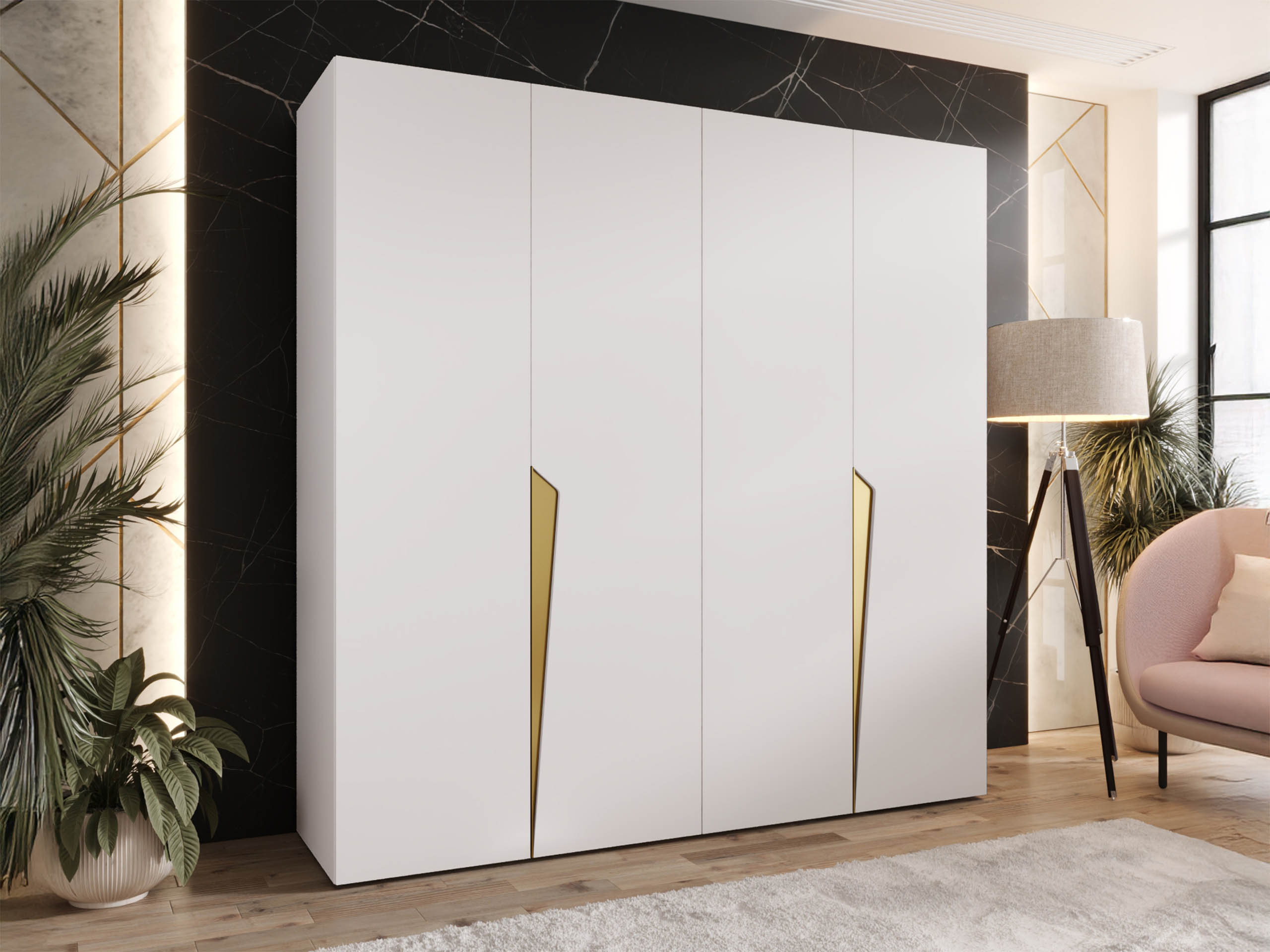 Kleiderschrank Hartford 605 (Weiß)