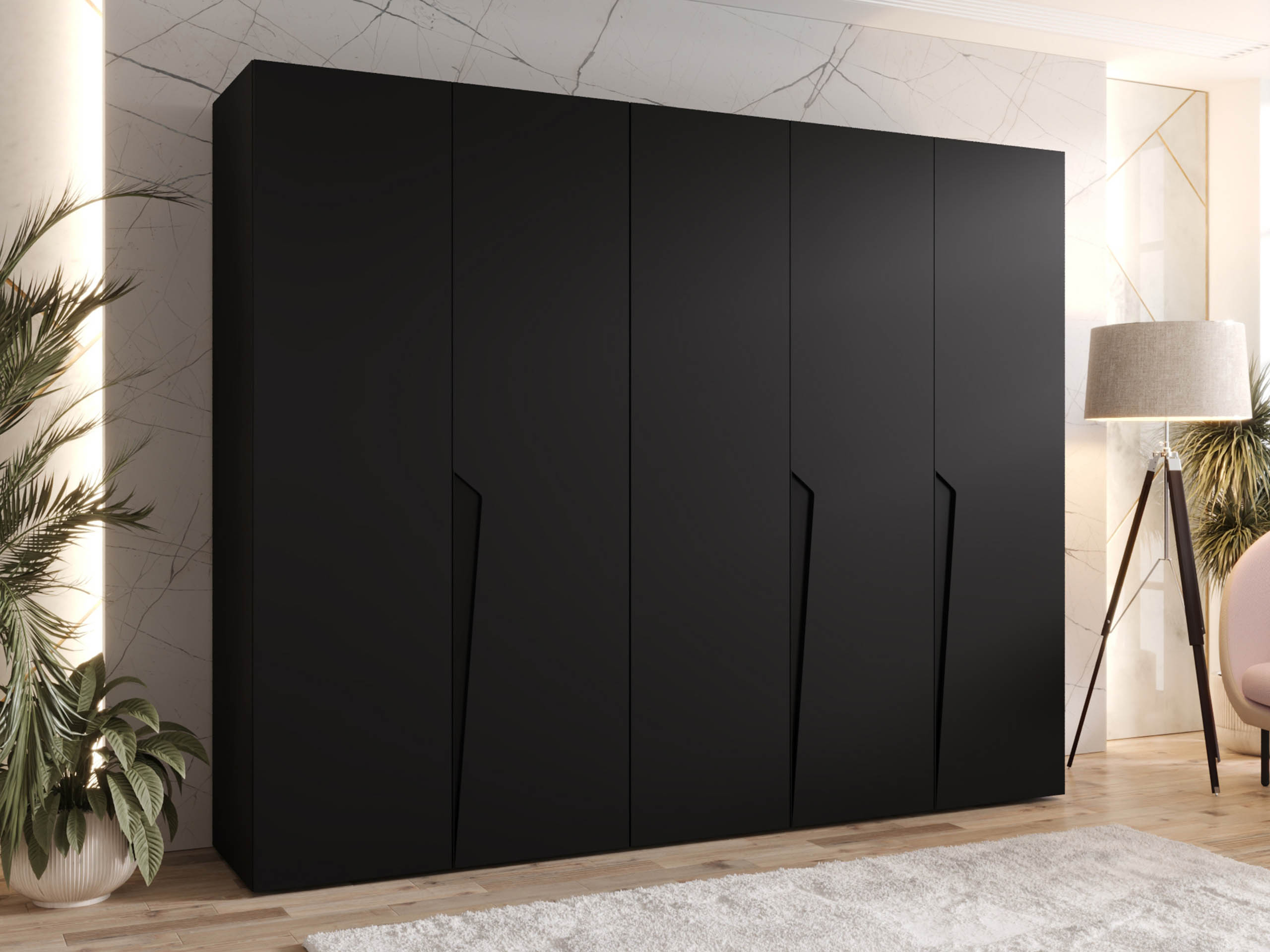 Kleiderschrank Hartford 606 (Schwarz)