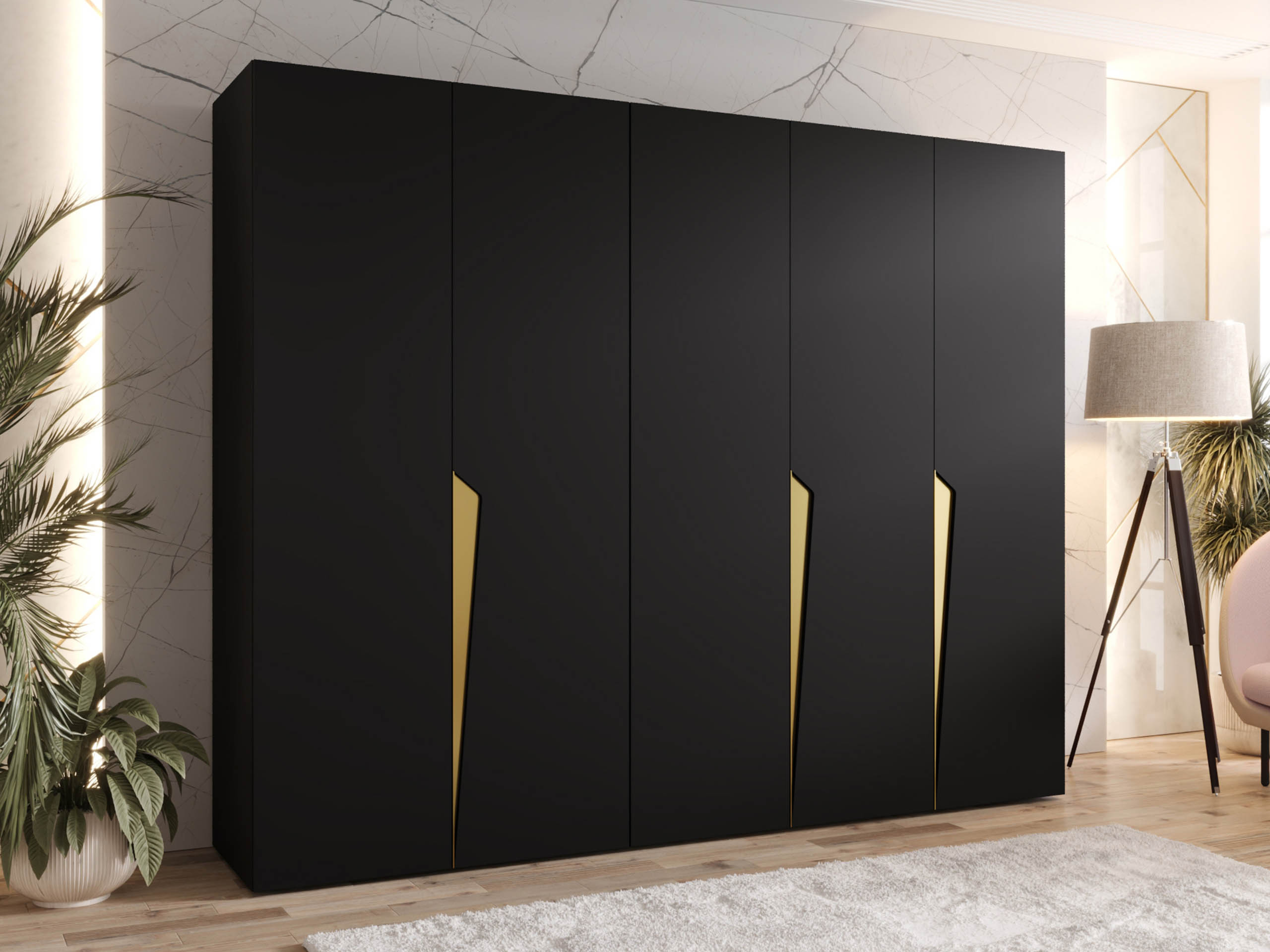 Kleiderschrank Hartford 606 (Schwarz)