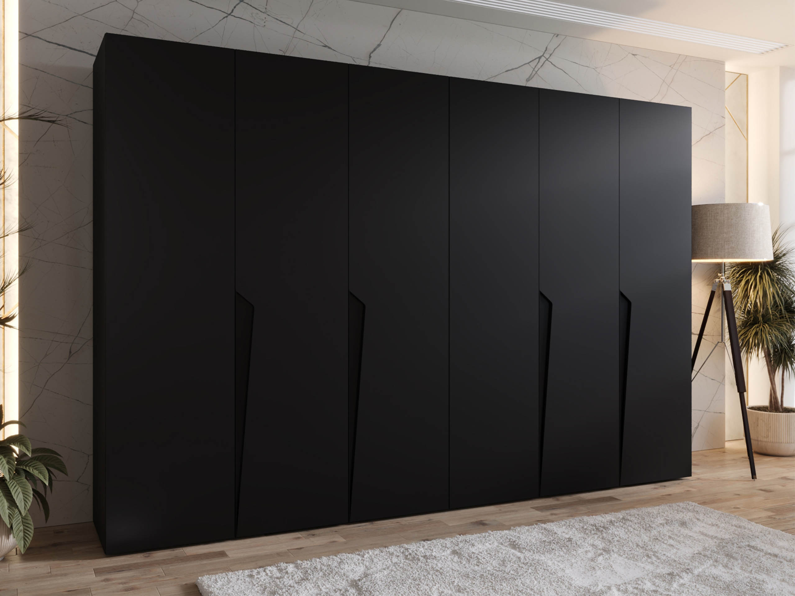 Kleiderschrank Hartford 607 (Schwarz)
