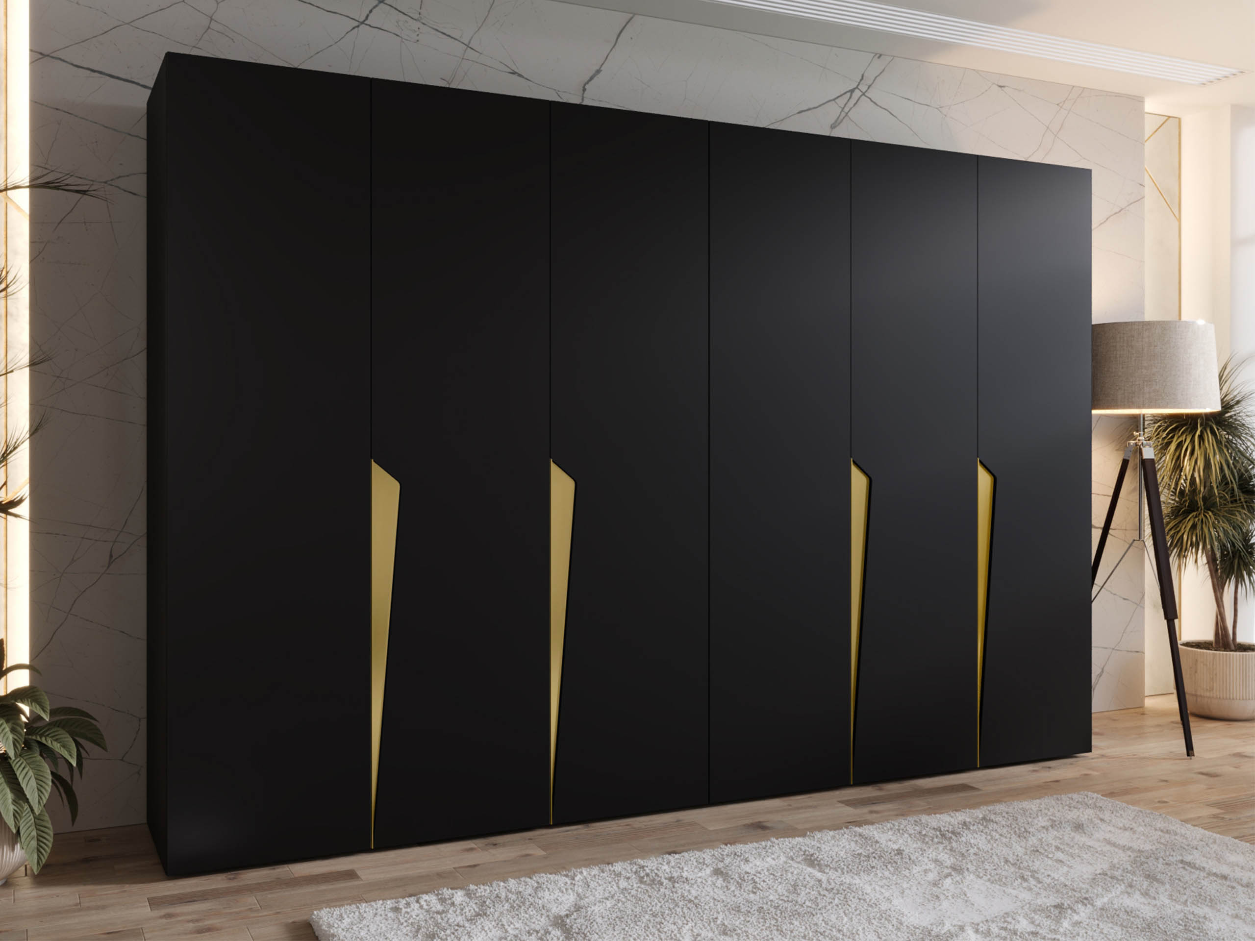 Kleiderschrank Hartford 607 (Schwarz)