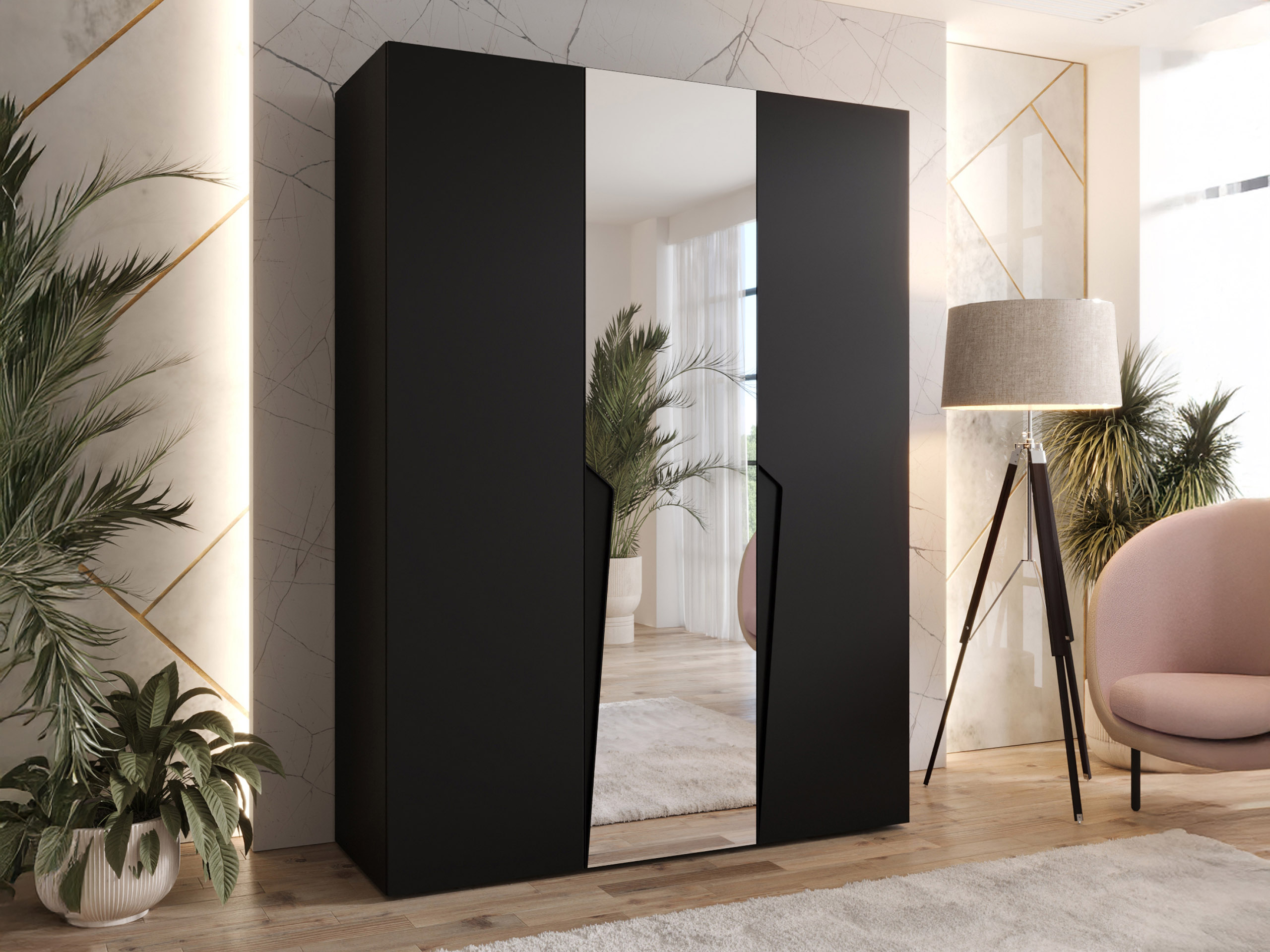 Kleiderschrank Hartford 609 (Schwarz)