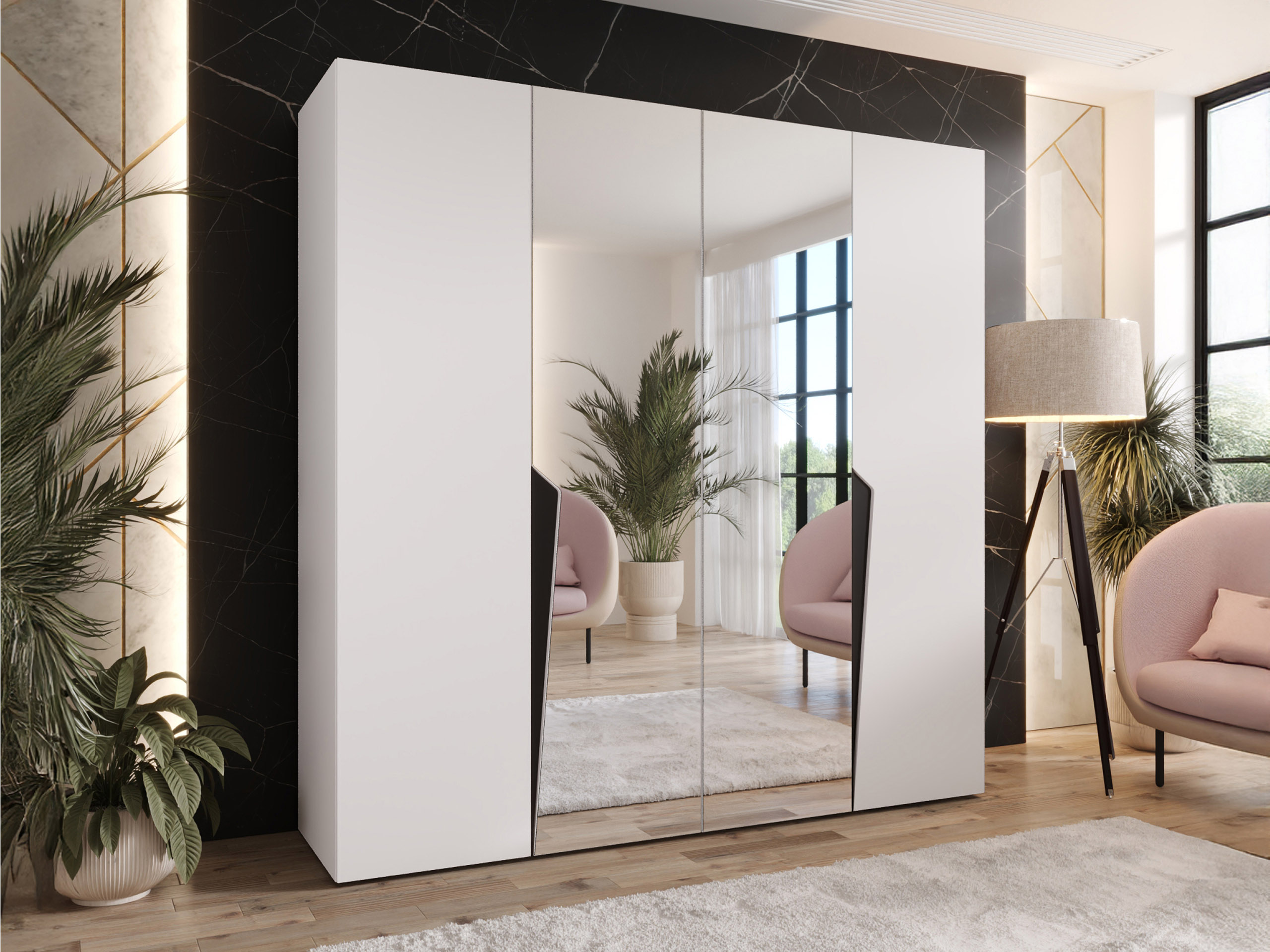 Kleiderschrank Hartford 610 (Weiß)