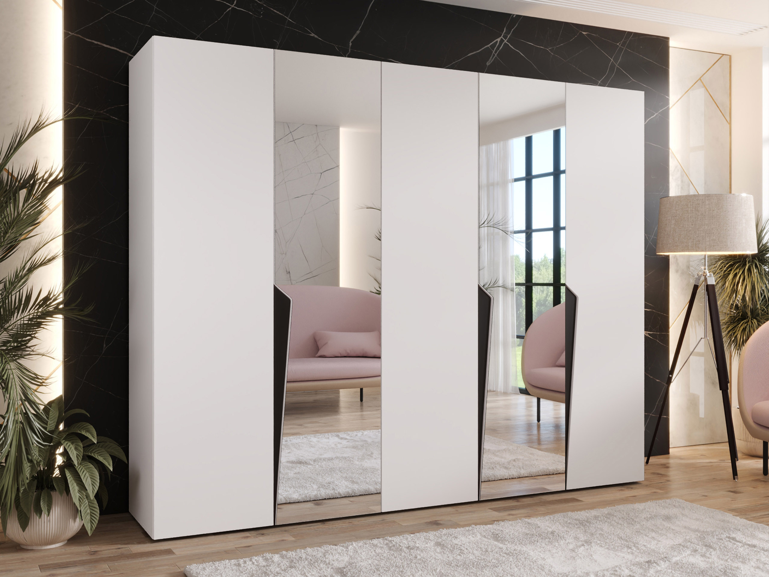 Kleiderschrank Hartford 611 (Weiß)