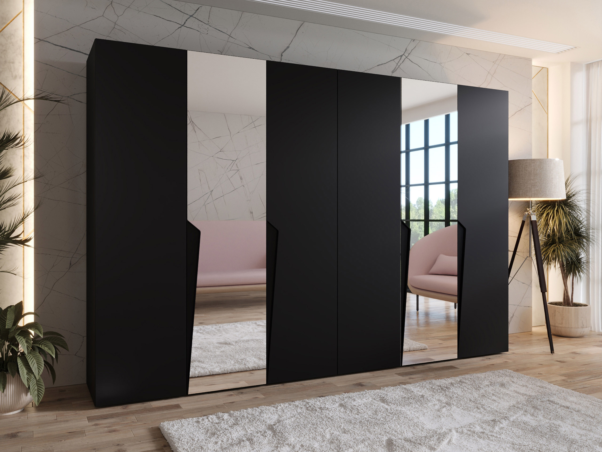 Kleiderschrank Hartford 612 (Schwarz)