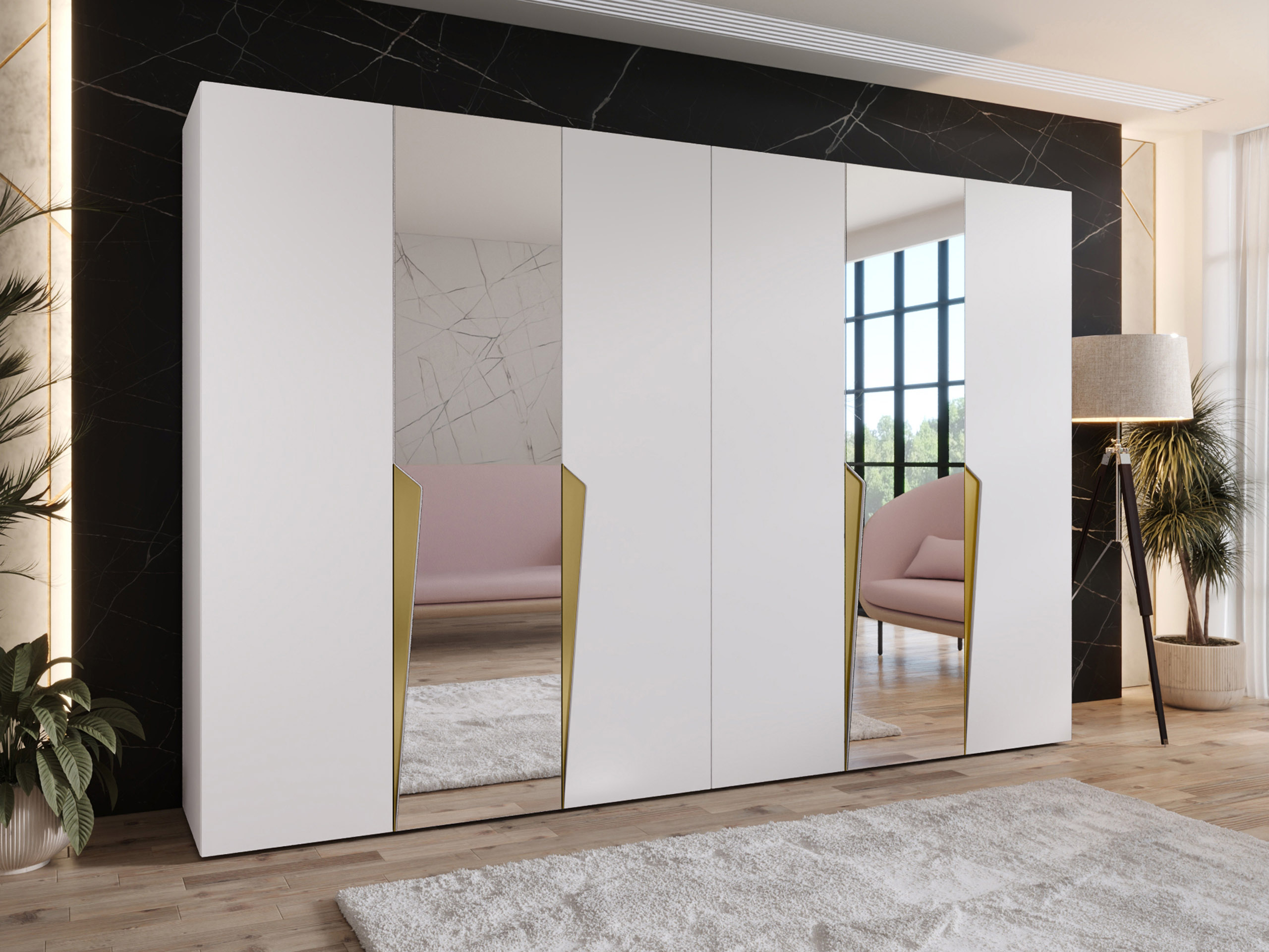 Kleiderschrank Hartford 612 (Weiß)