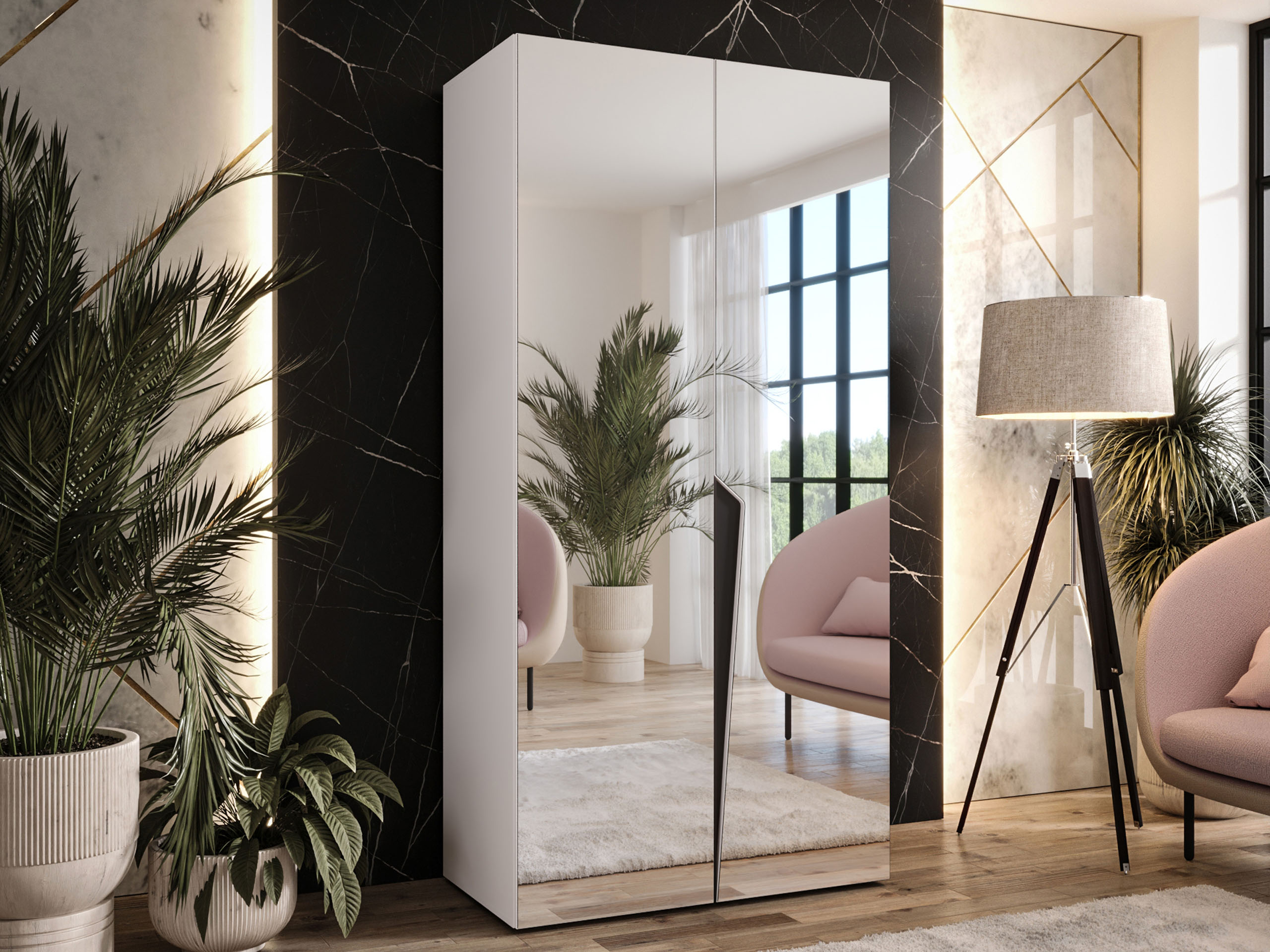 Kleiderschrank Hartford 613 (Weiß)