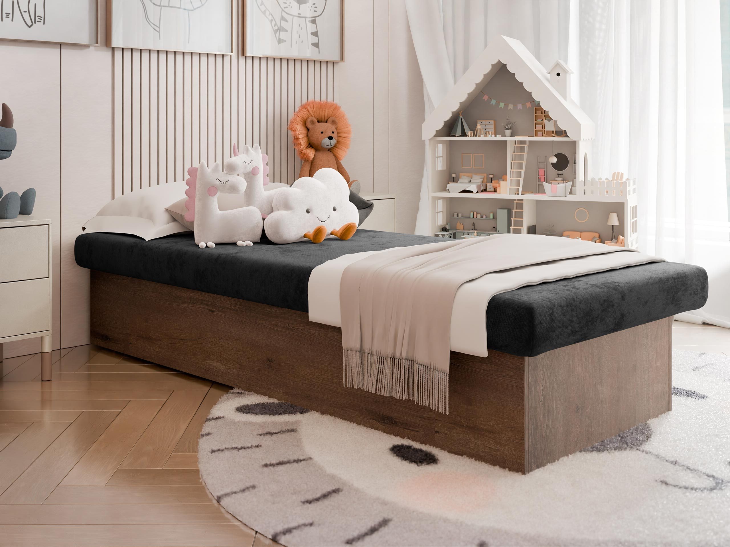 Bett Dover 100 (Esche dunkel)