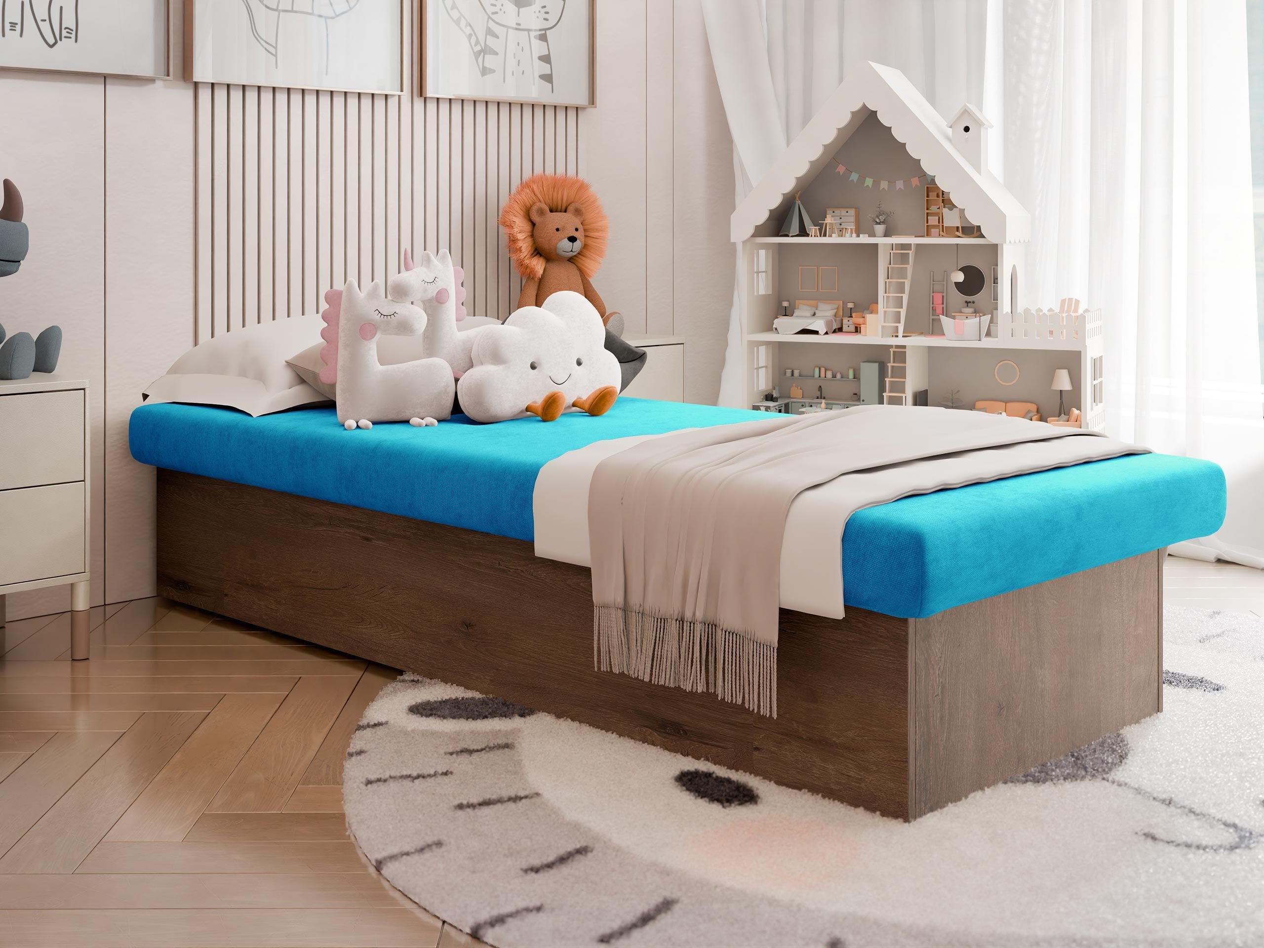 Bett Dover 100 (Esche dunkel)