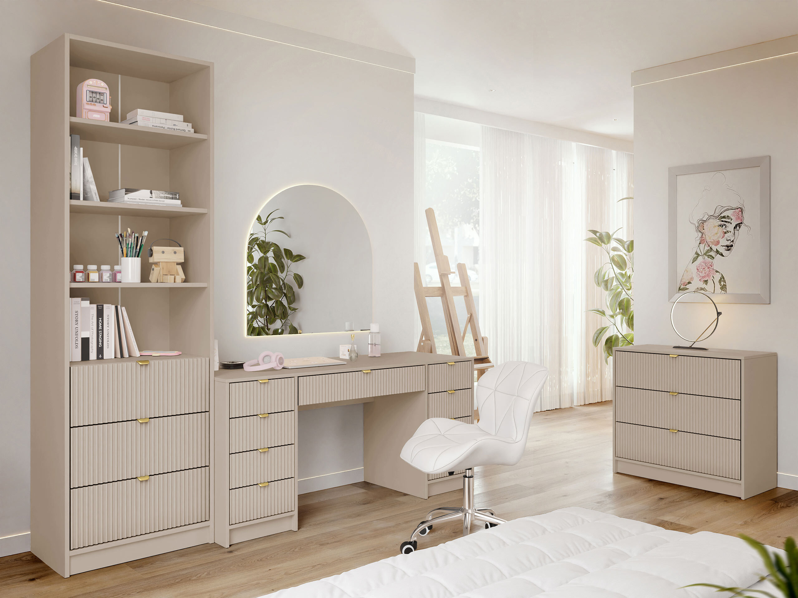 Heimbüro-Set Comfivo Papilio VI (Beige)