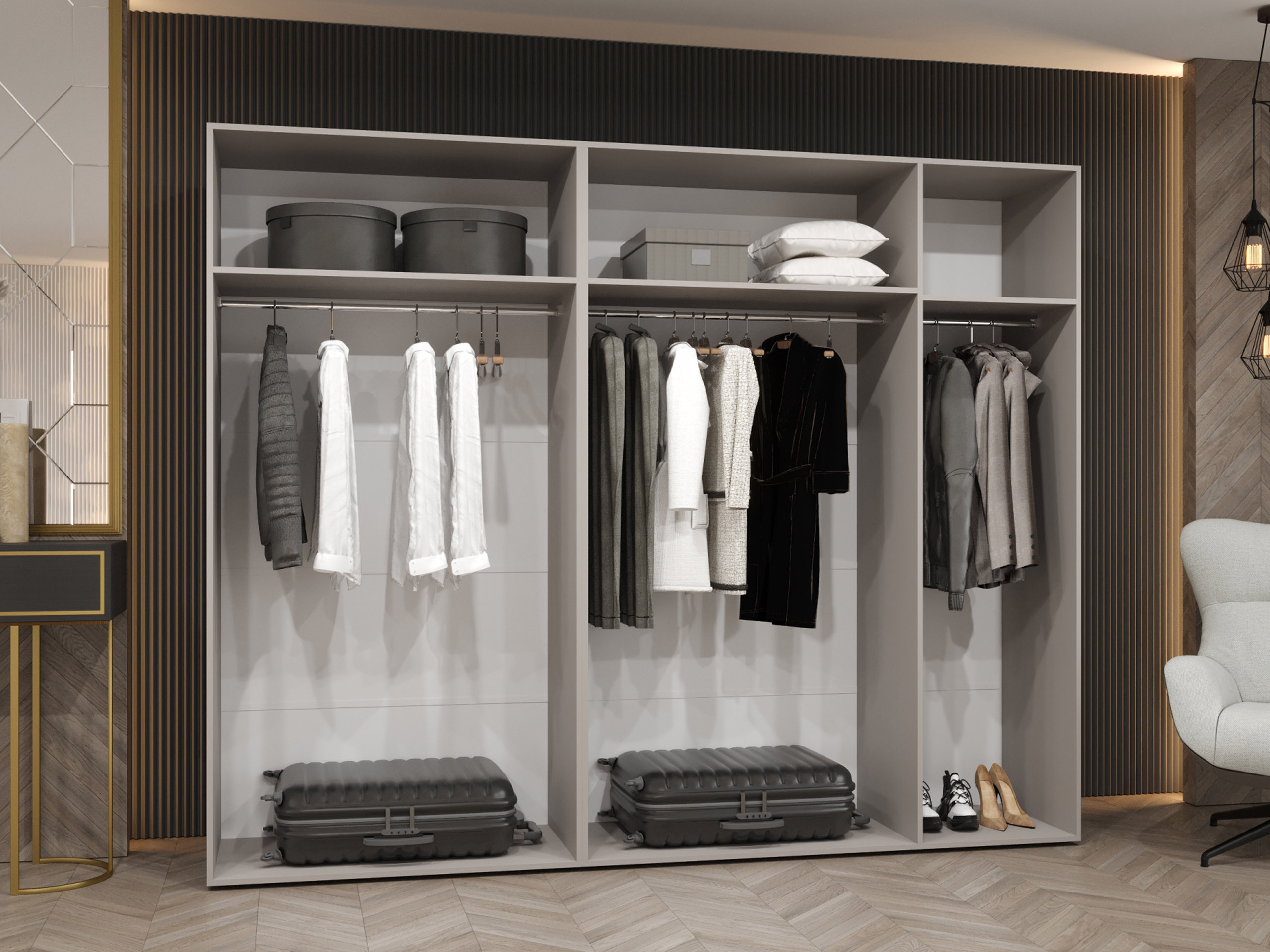 Kleiderschrank Hartford 616 (Kaschmir)