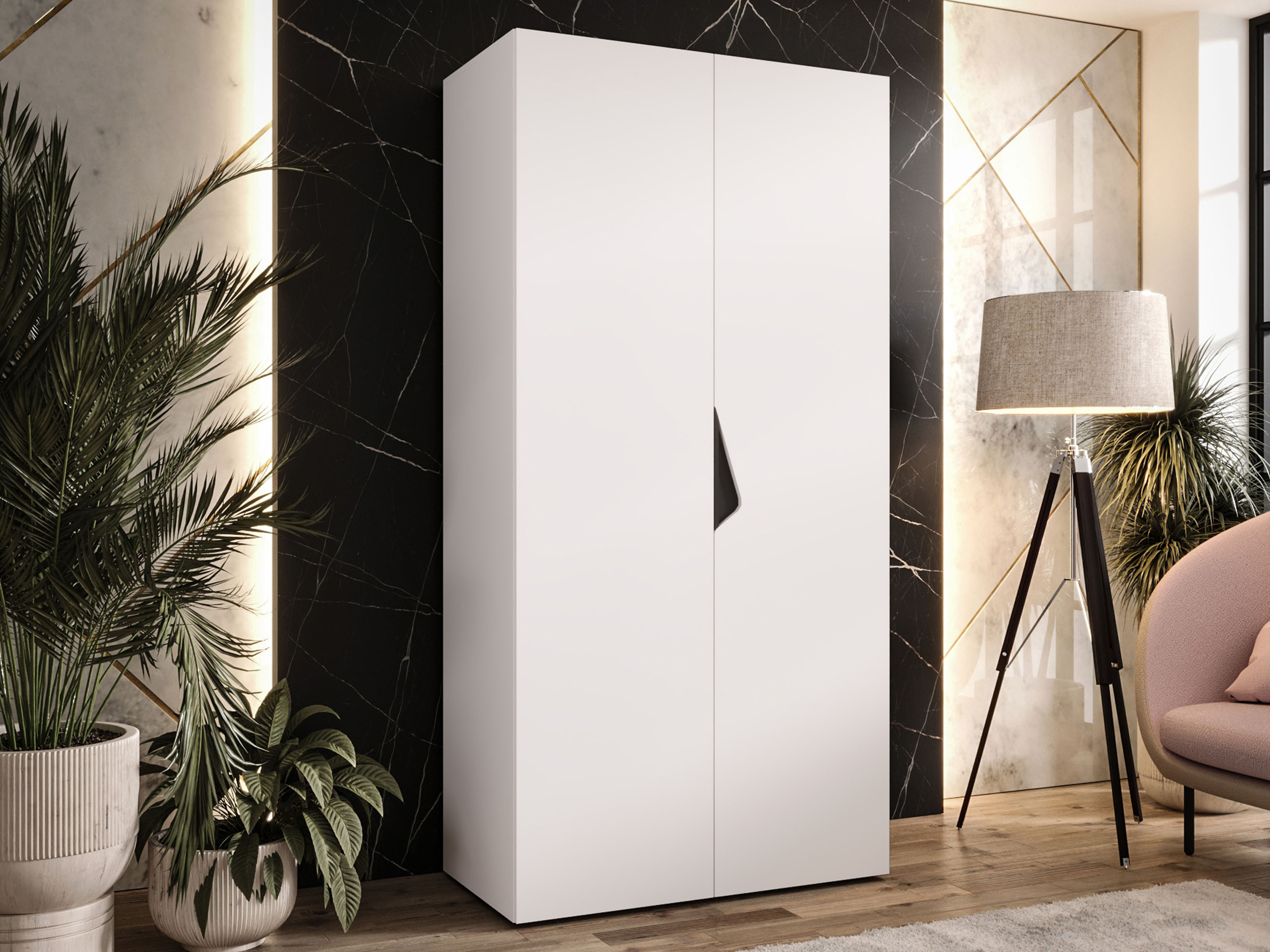 Kleiderschrank Hartford 618 (Weiß)