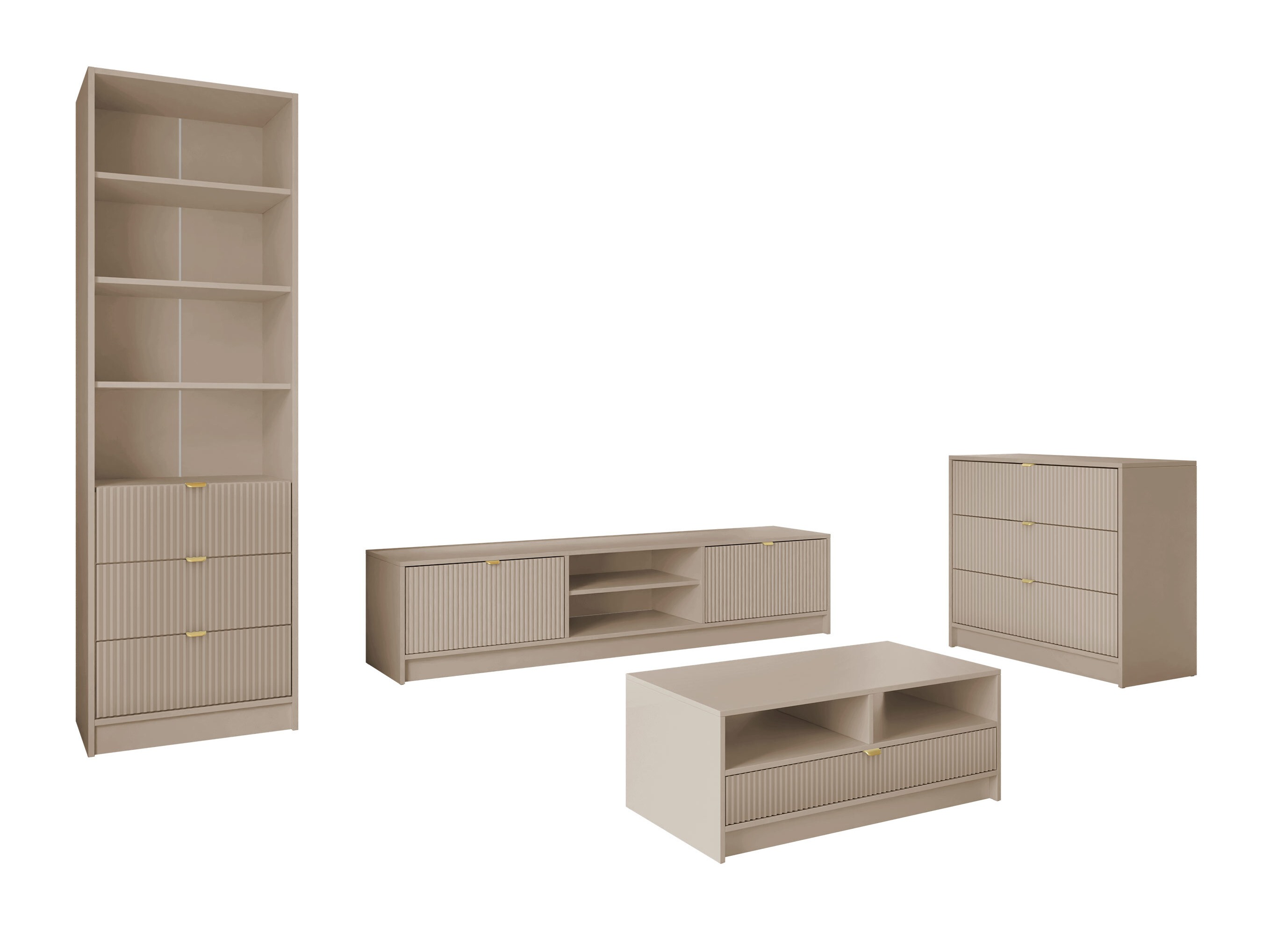 Wohnzimmer-Sets Comfivo Papilio VII (Beige)