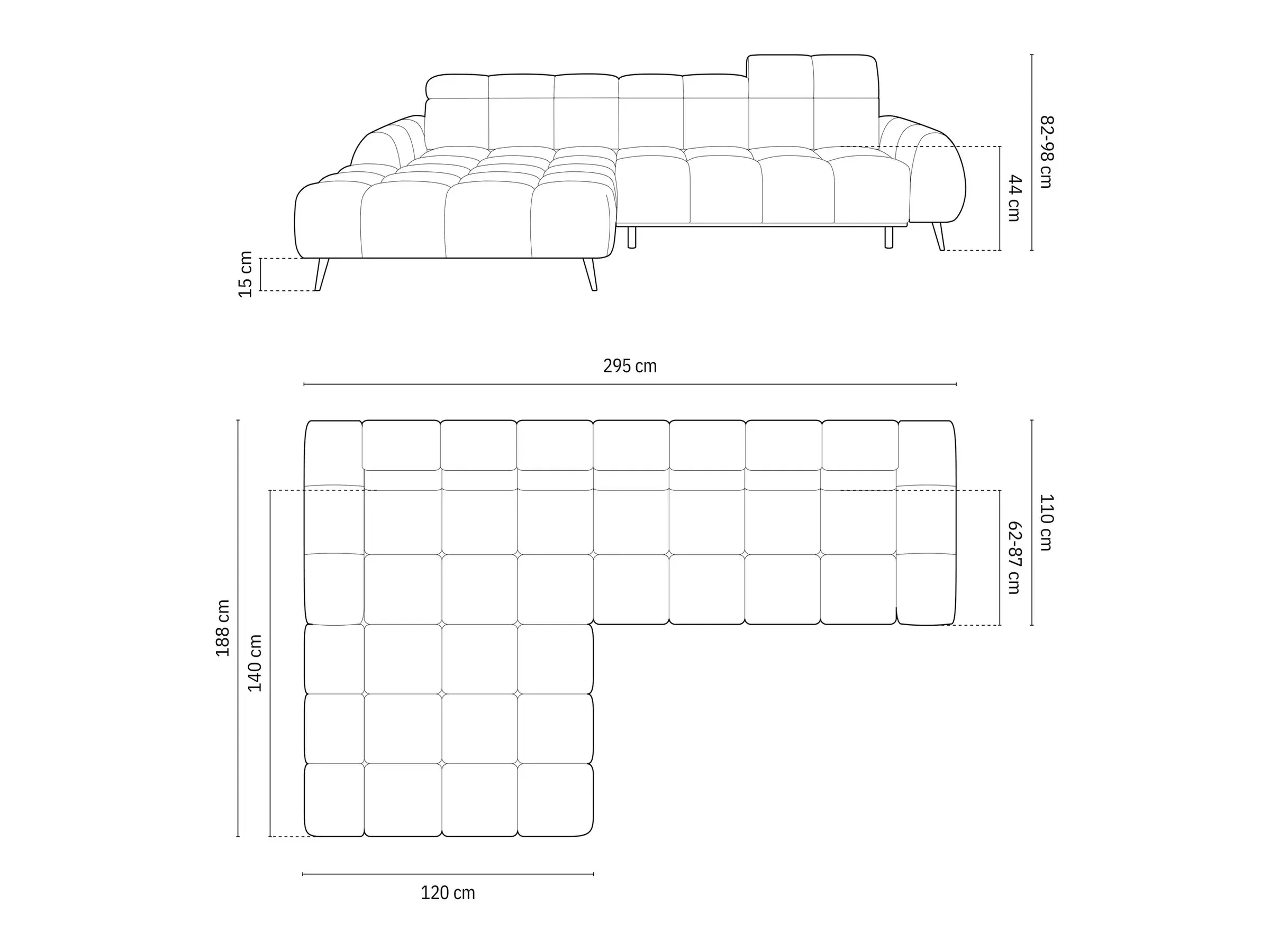 Ecksofa Beckley 356 (Bluvel 22)