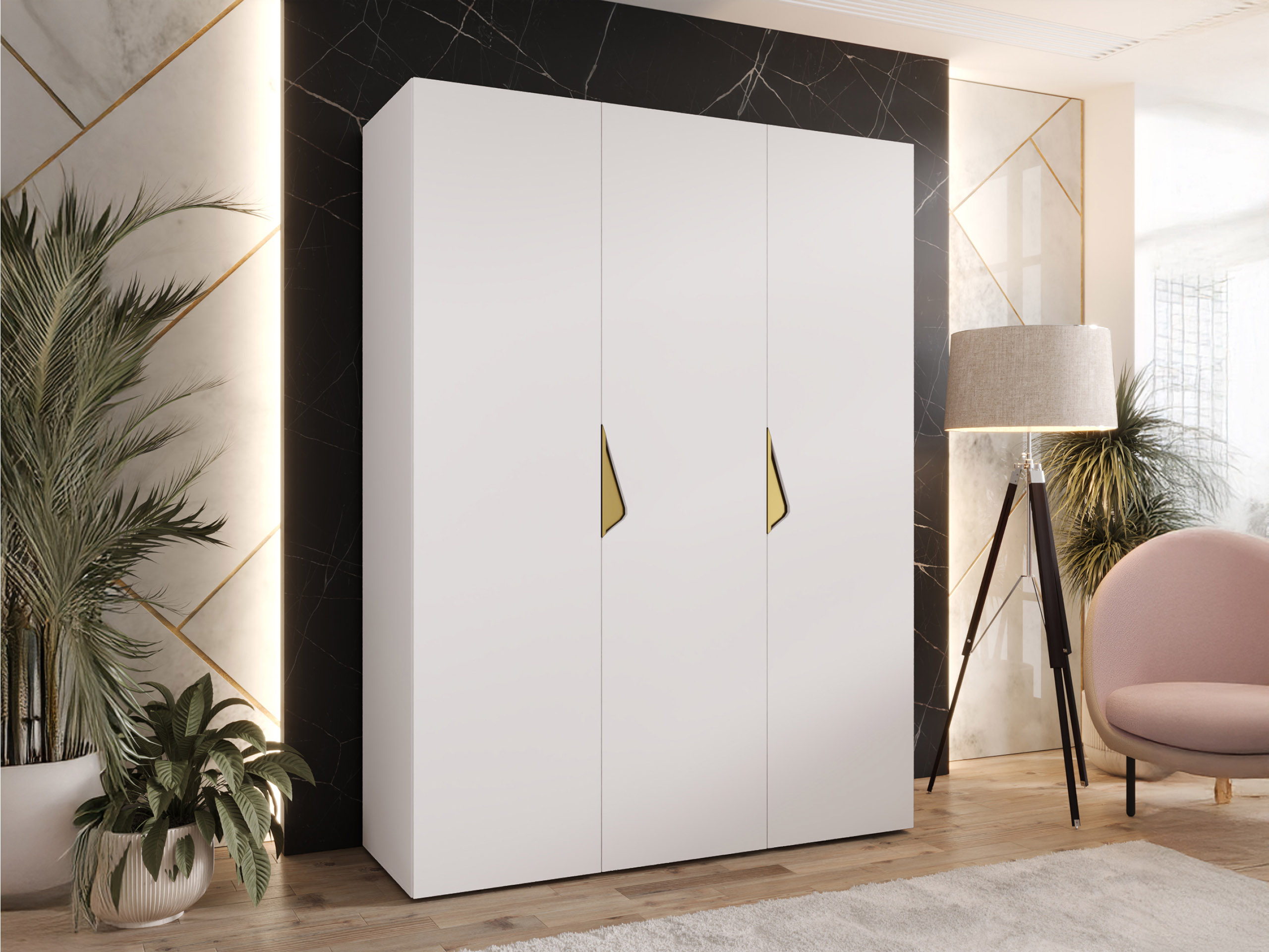 Kleiderschrank Hartford 619 (Weiß)