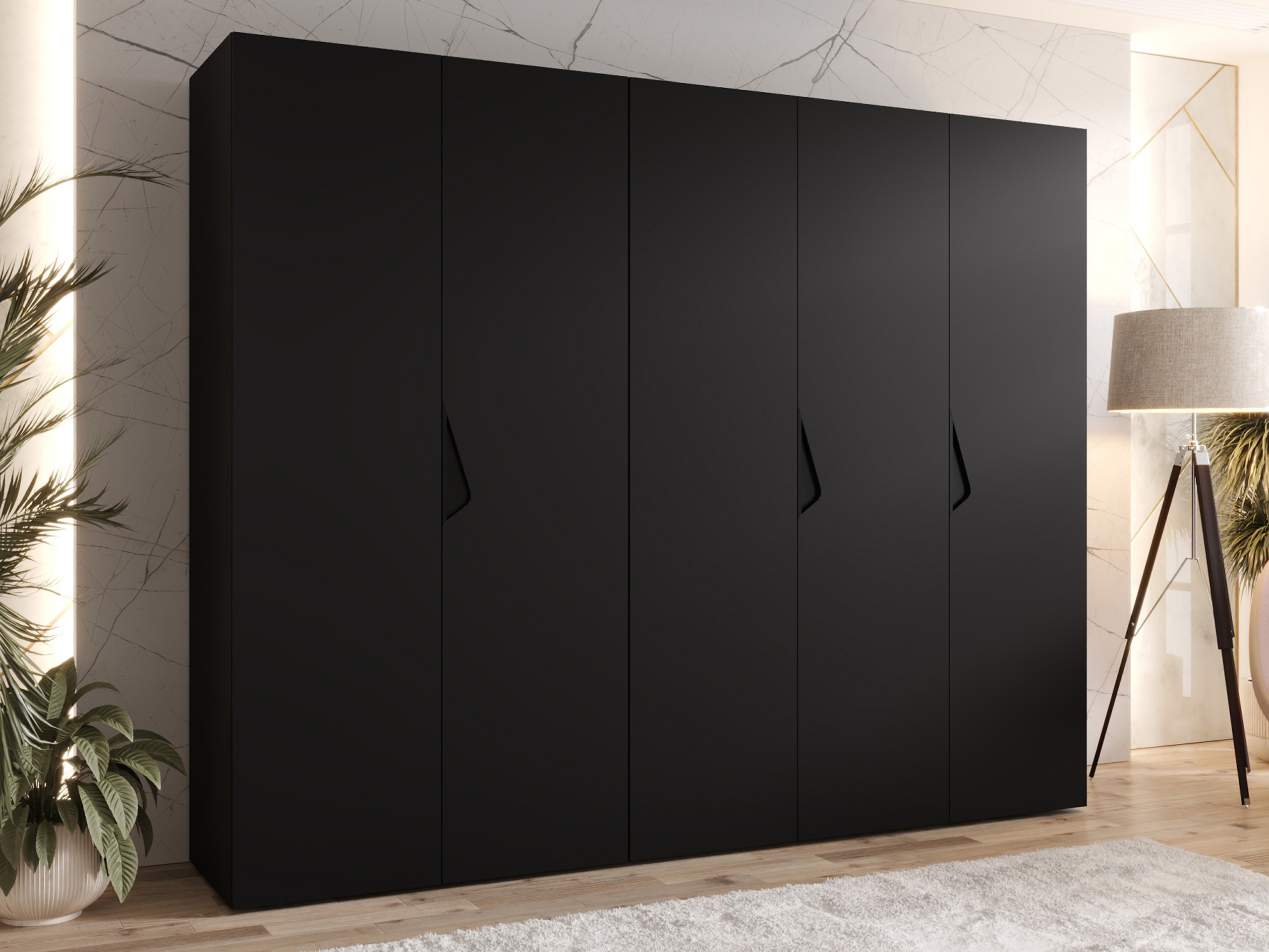 Kleiderschrank Hartford 621 (Schwarz)