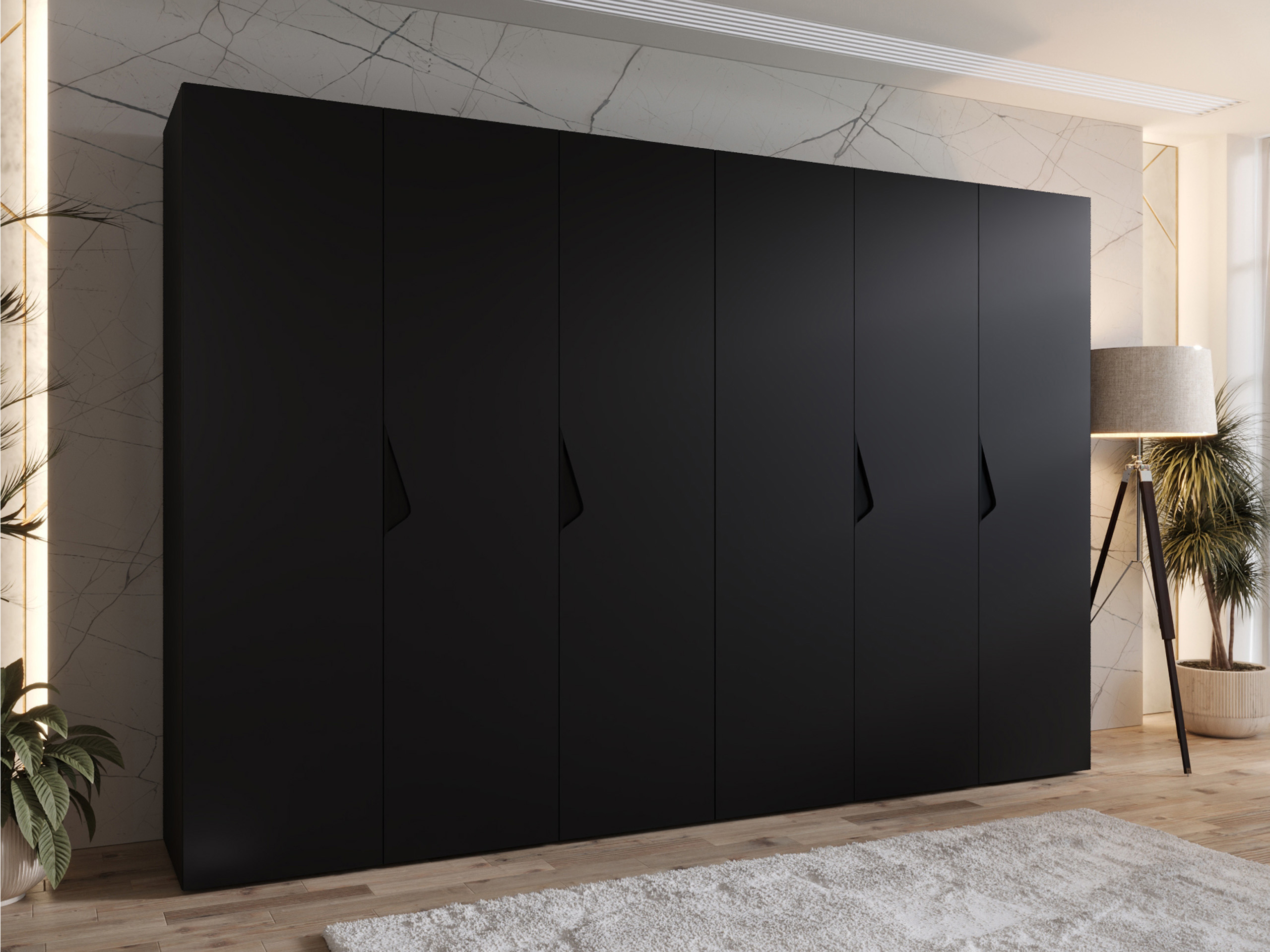 Kleiderschrank Hartford 622 (Schwarz)