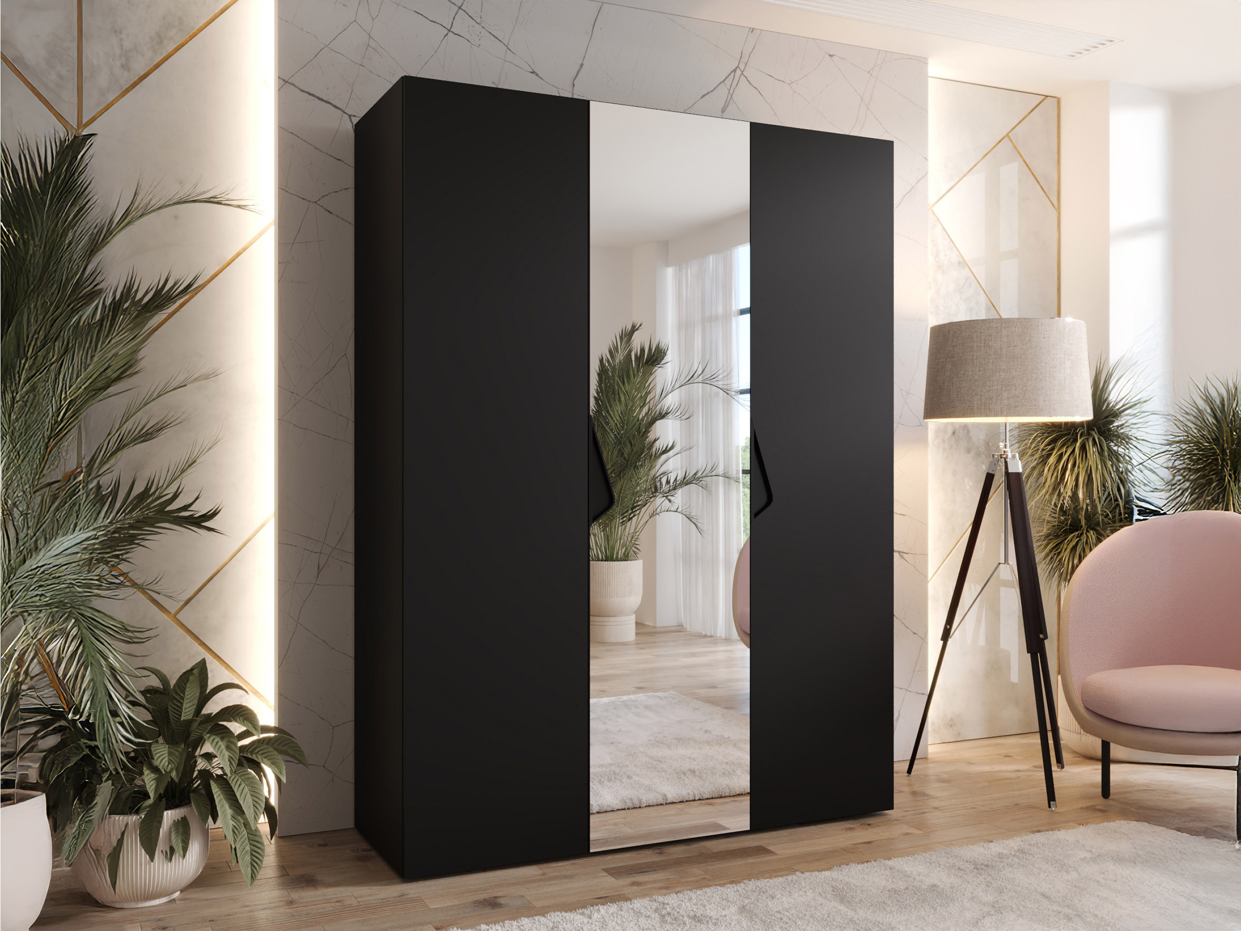 Kleiderschrank Hartford 624 (Schwarz)