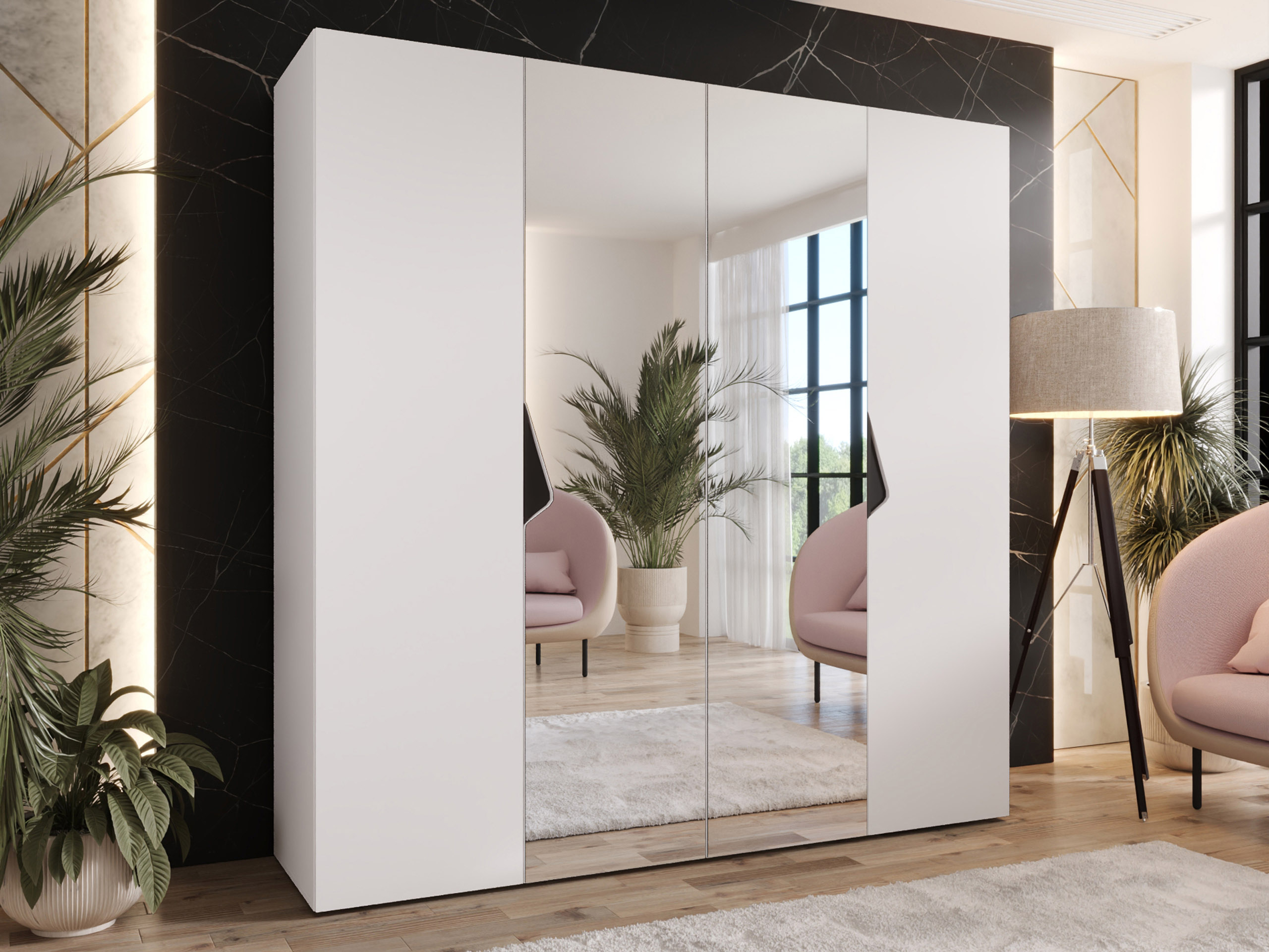 Kleiderschrank Hartford 625 (Weiß)